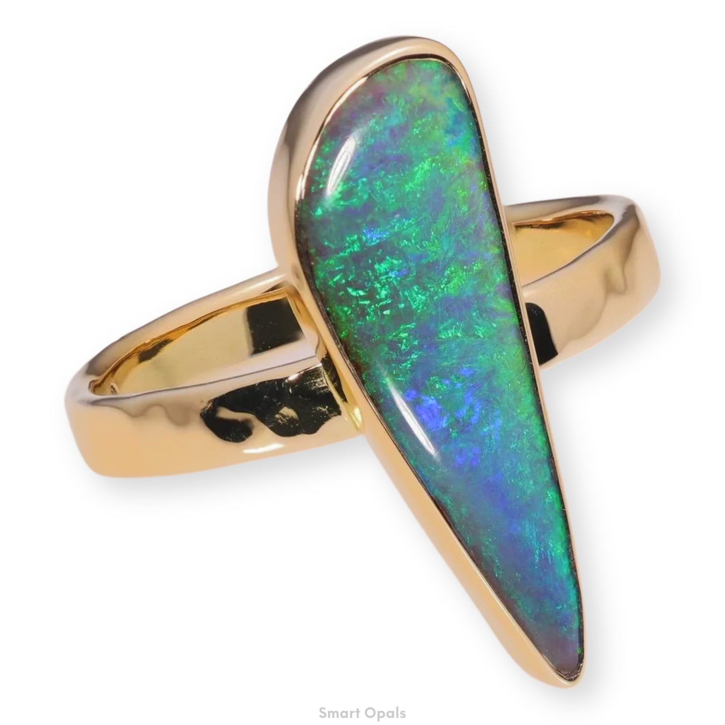 Atoll Boulder Opal 14K Gold Ring 21292