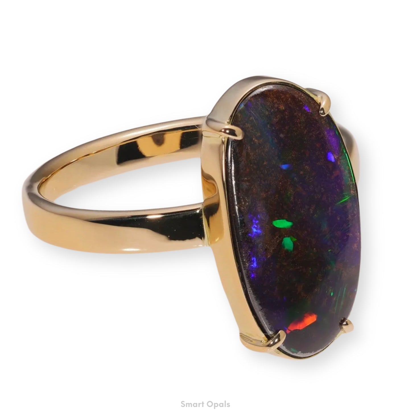 Atoll Boulder Opal 14K Gold Ring 22315