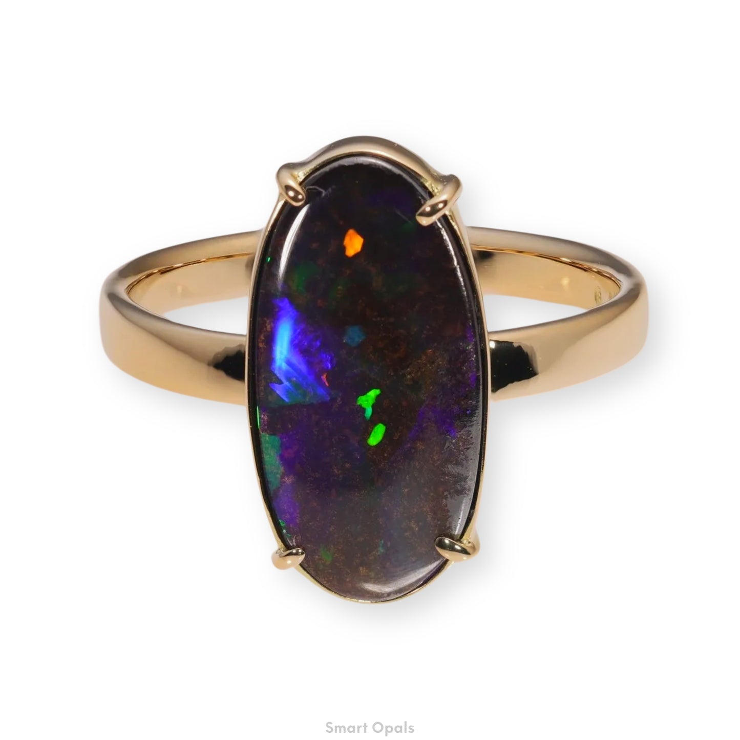 Atoll Boulder Opal 14K Gold Ring 22315