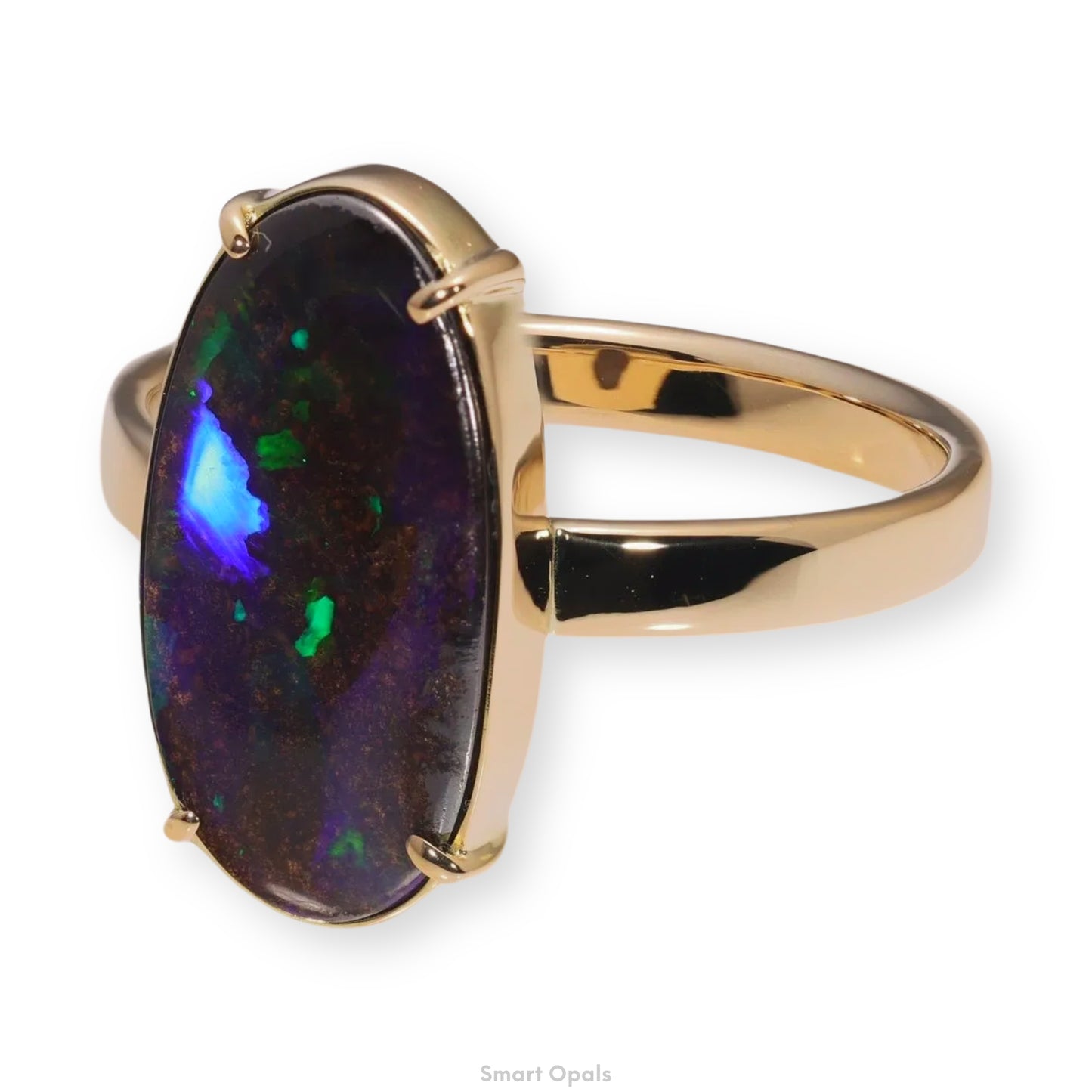 Atoll Boulder Opal 14K Gold Ring 22315