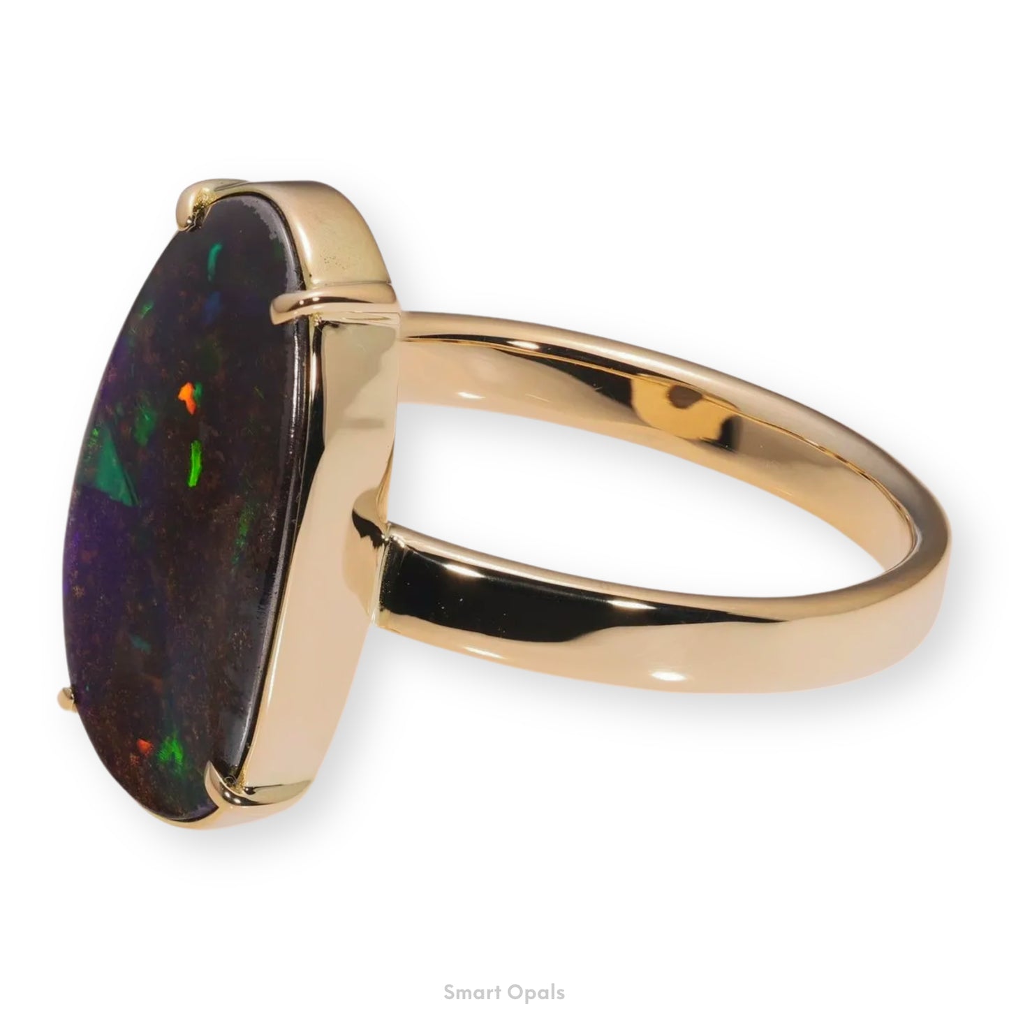 Atoll Boulder Opal 14K Gold Ring 22315