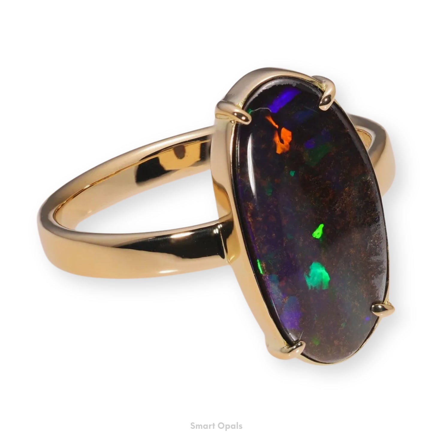 Atoll Boulder Opal 14K Gold Ring 22315