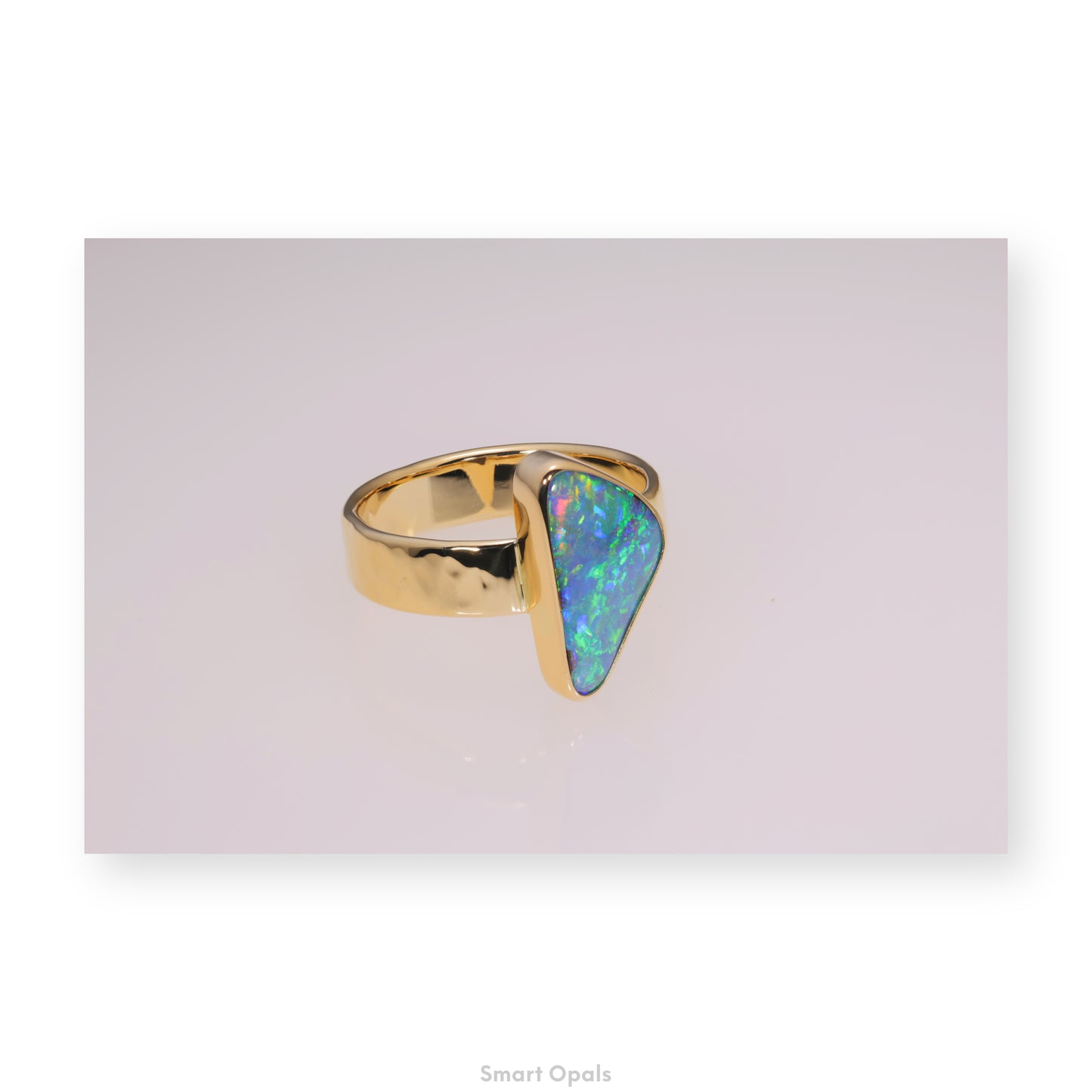 Atoll Boulder Opal 18K Gold Ring 23967