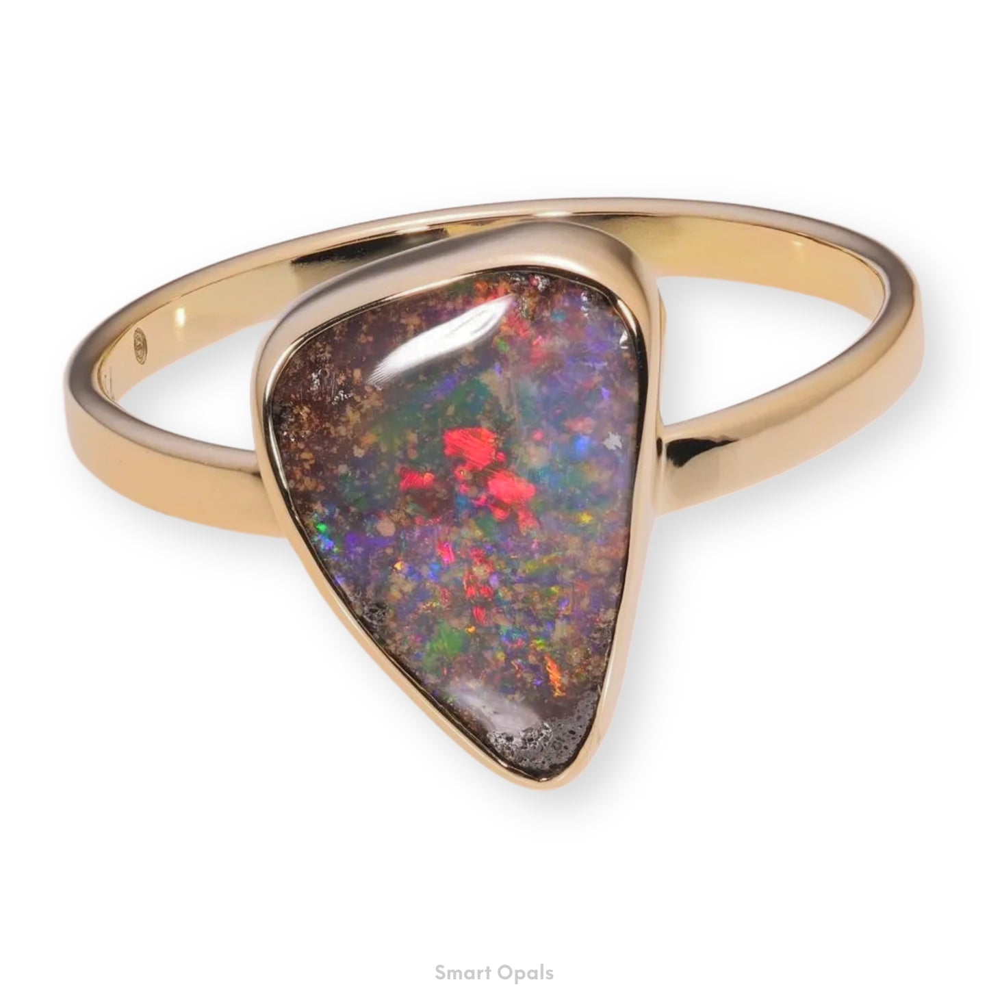 Atoll Boulder Opal 18K Gold Ring 23975