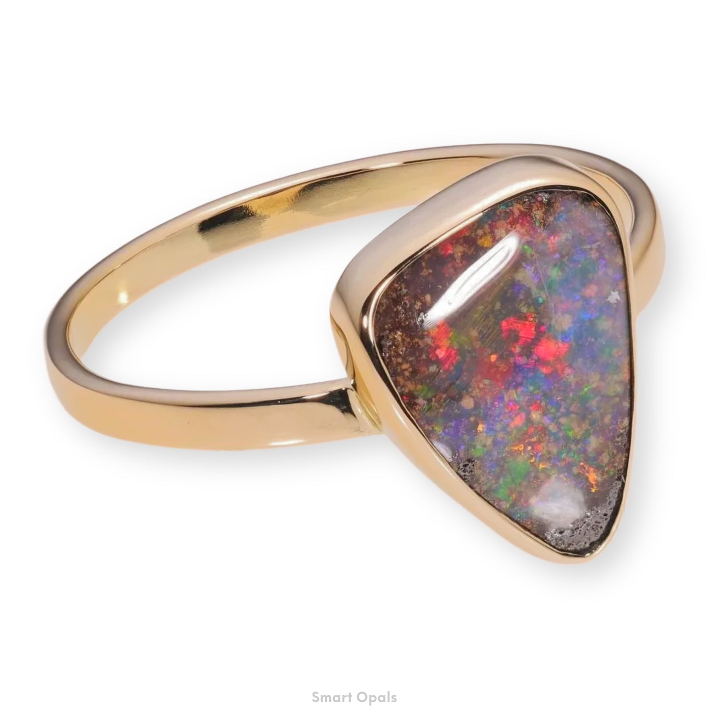 Atoll Boulder Opal 18K Gold Ring 23975