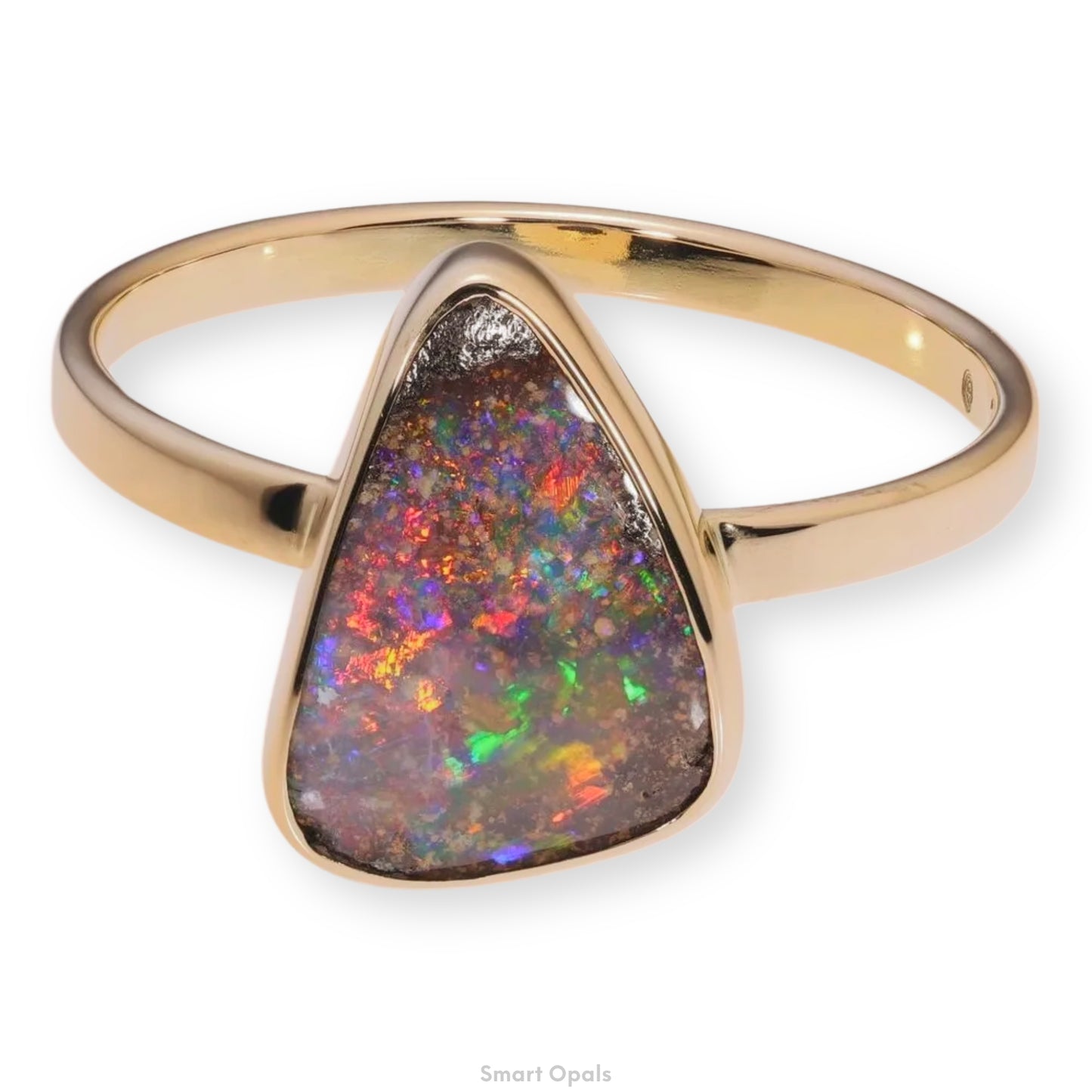 Atoll Boulder Opal 18K Gold Ring 23975