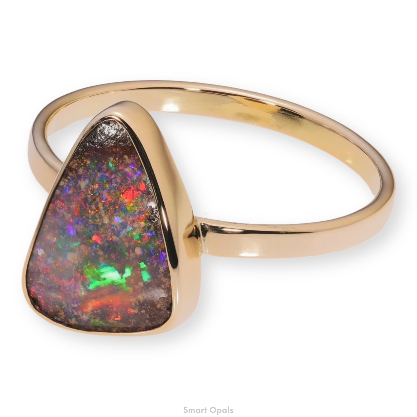 Atoll Boulder Opal 18K Gold Ring 23975