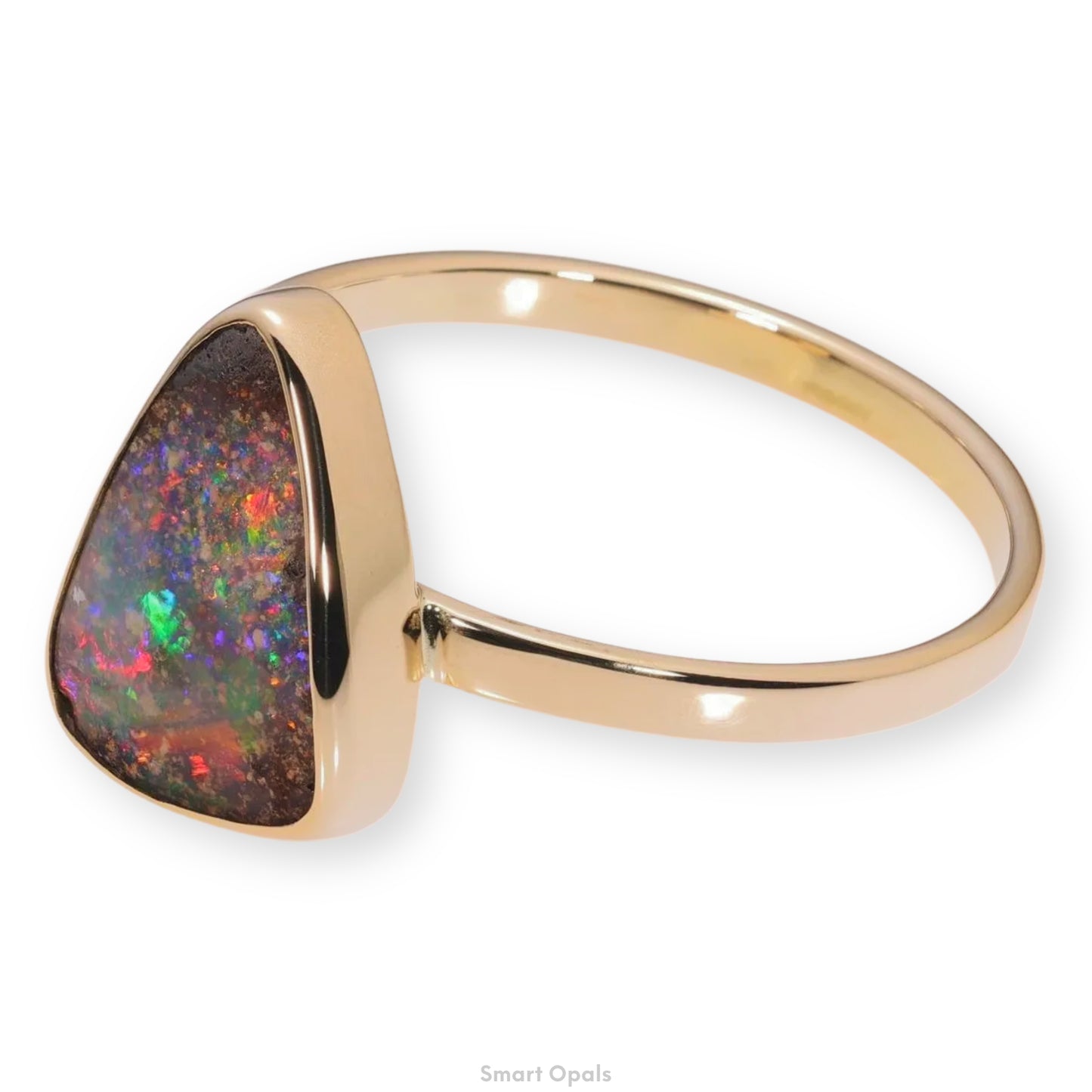 Atoll Boulder Opal 18K Gold Ring 23975