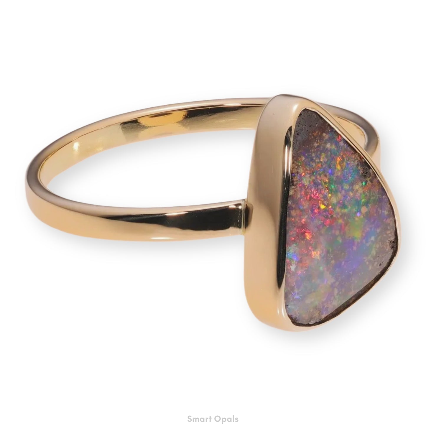 Atoll Boulder Opal 18K Gold Ring 23975