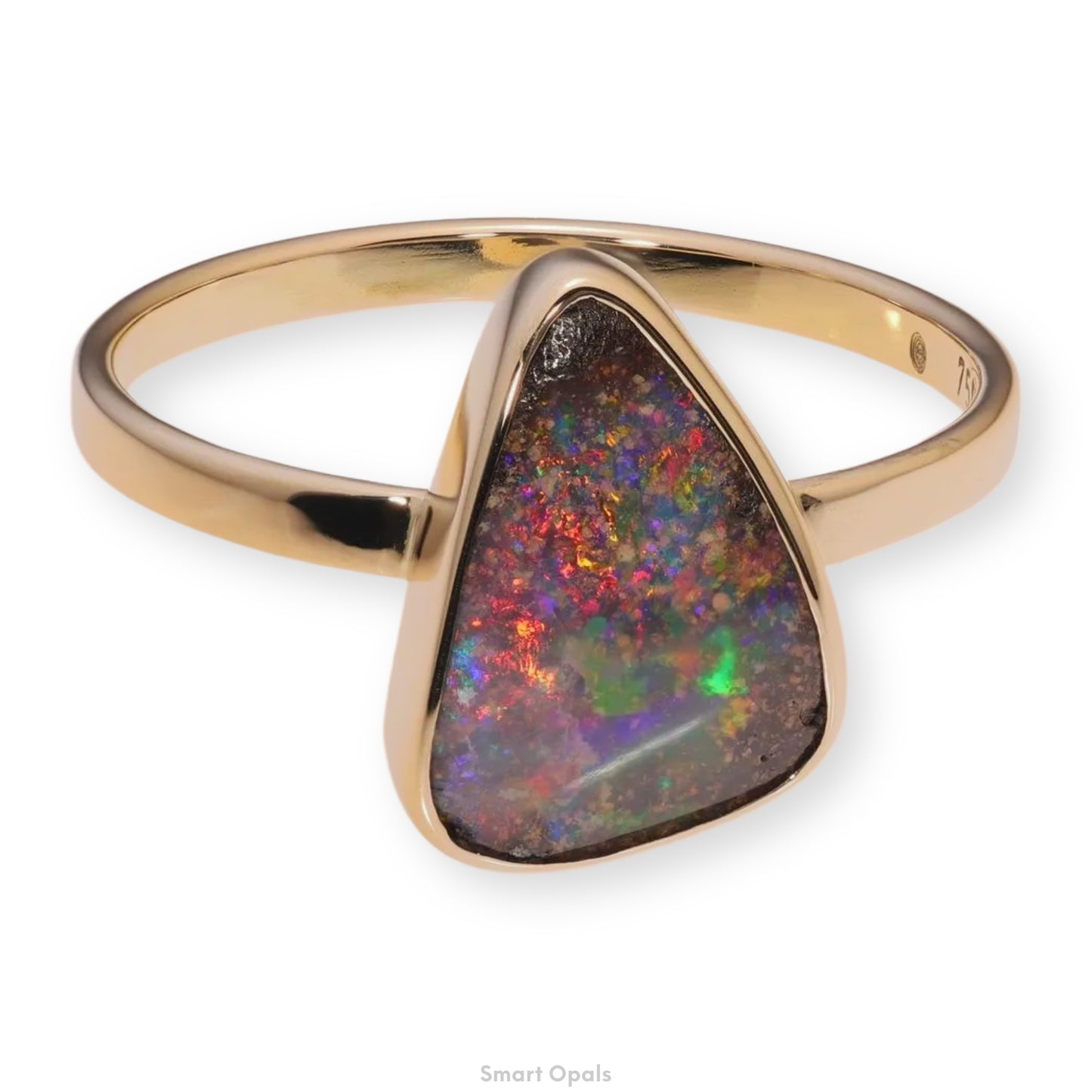 Atoll Boulder Opal 18K Gold Ring 23975