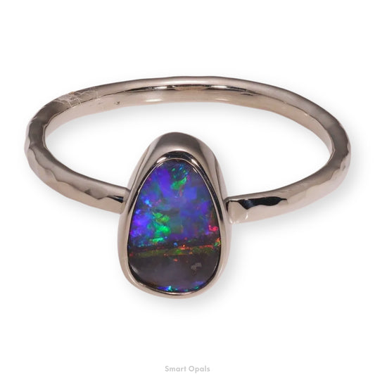 Atoll Boulder Opal 14K White Gold Ring 26770