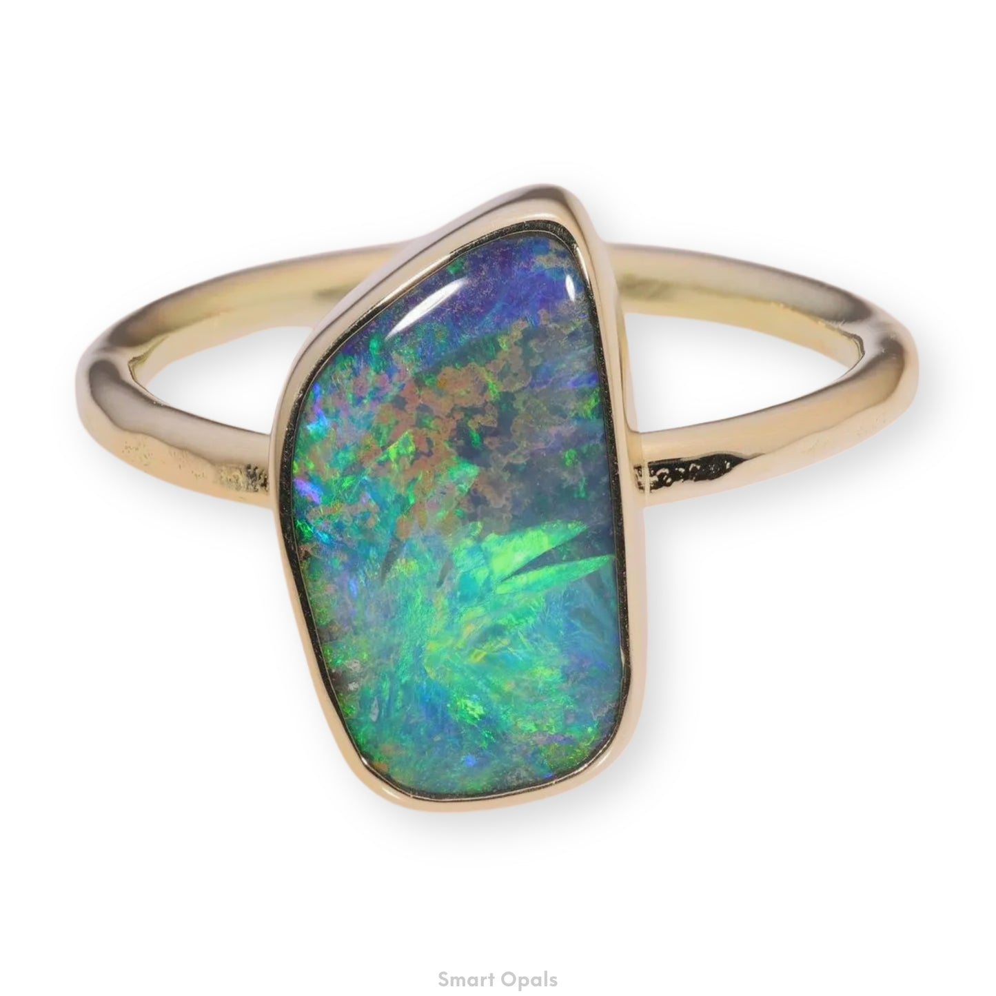 Atoll Boulder Opal 14K Gold Ring 27236