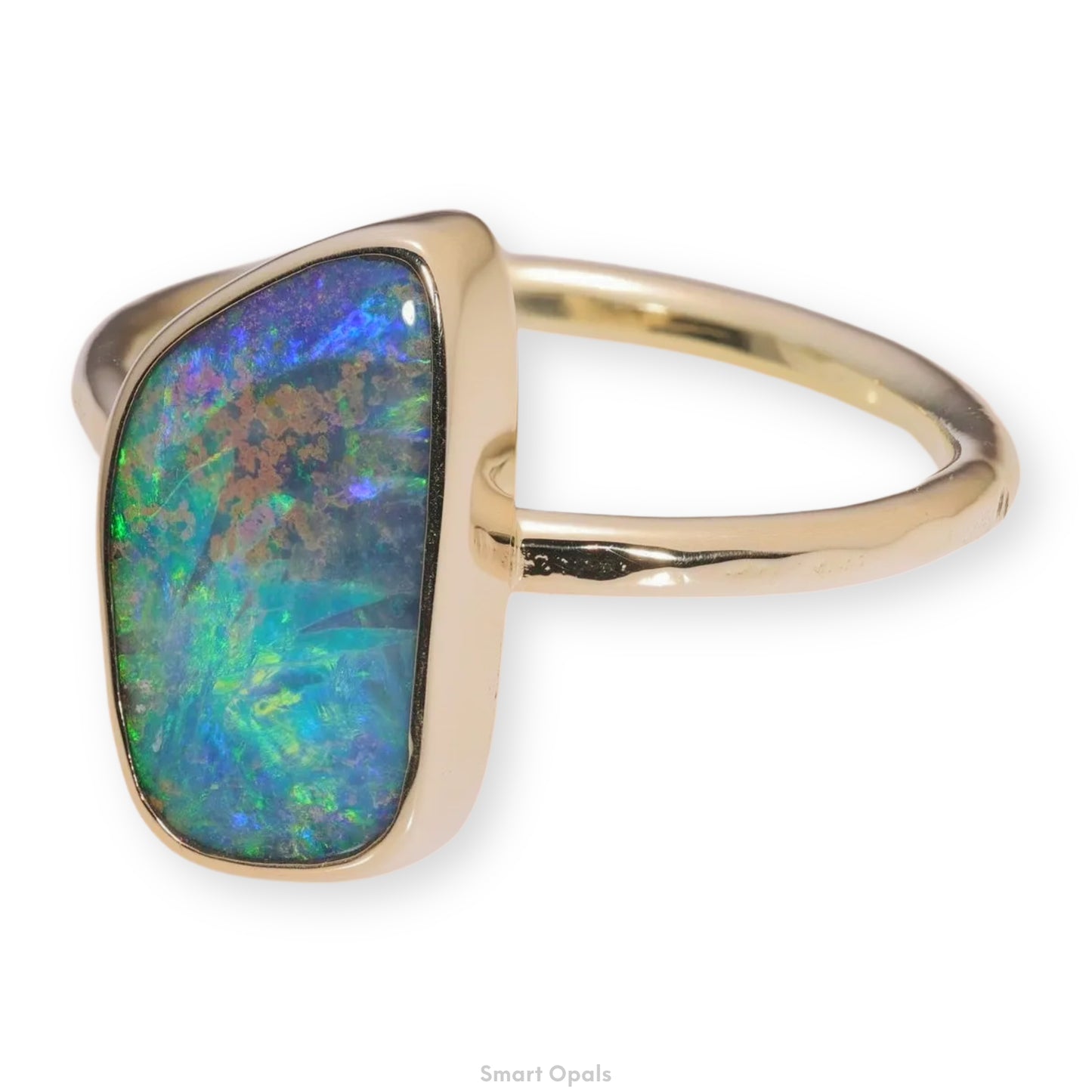 Atoll Boulder Opal 14K Gold Ring 27236