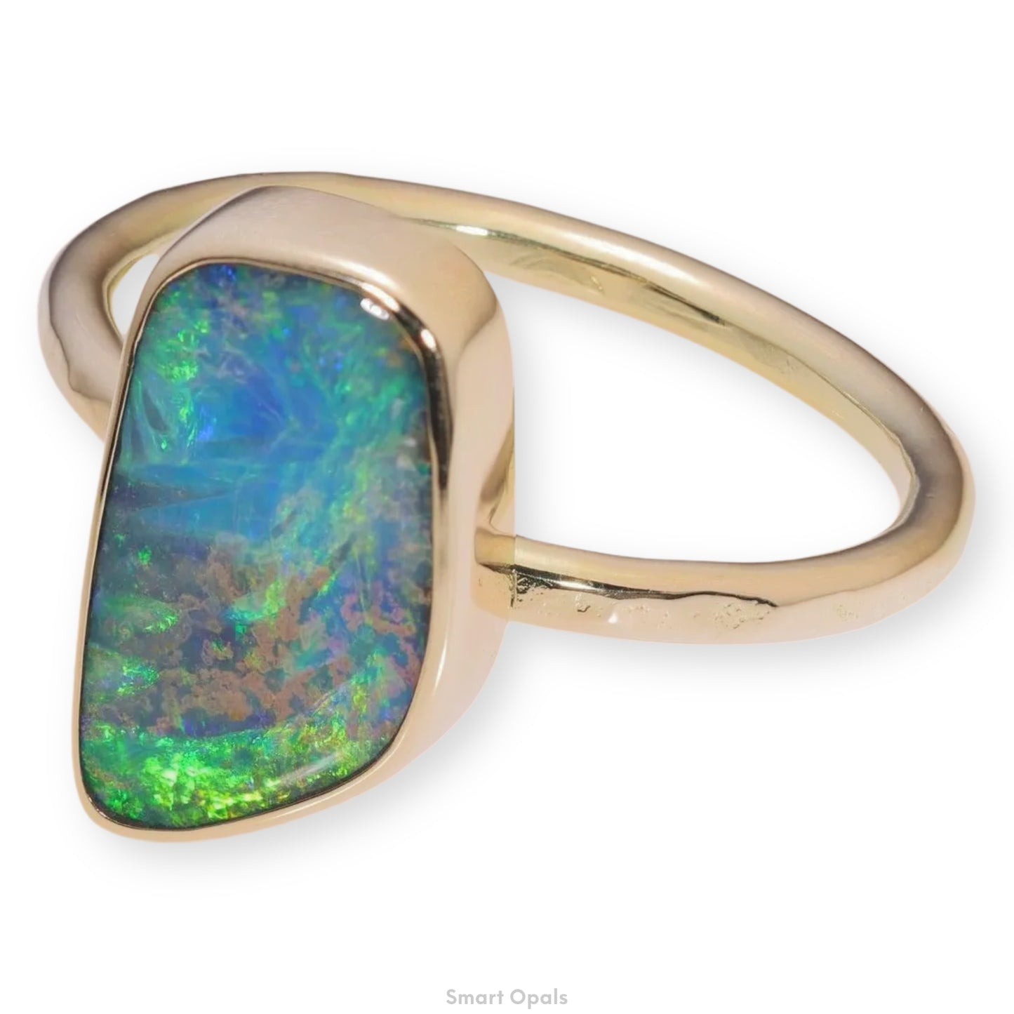 Atoll Boulder Opal 14K Gold Ring 27236