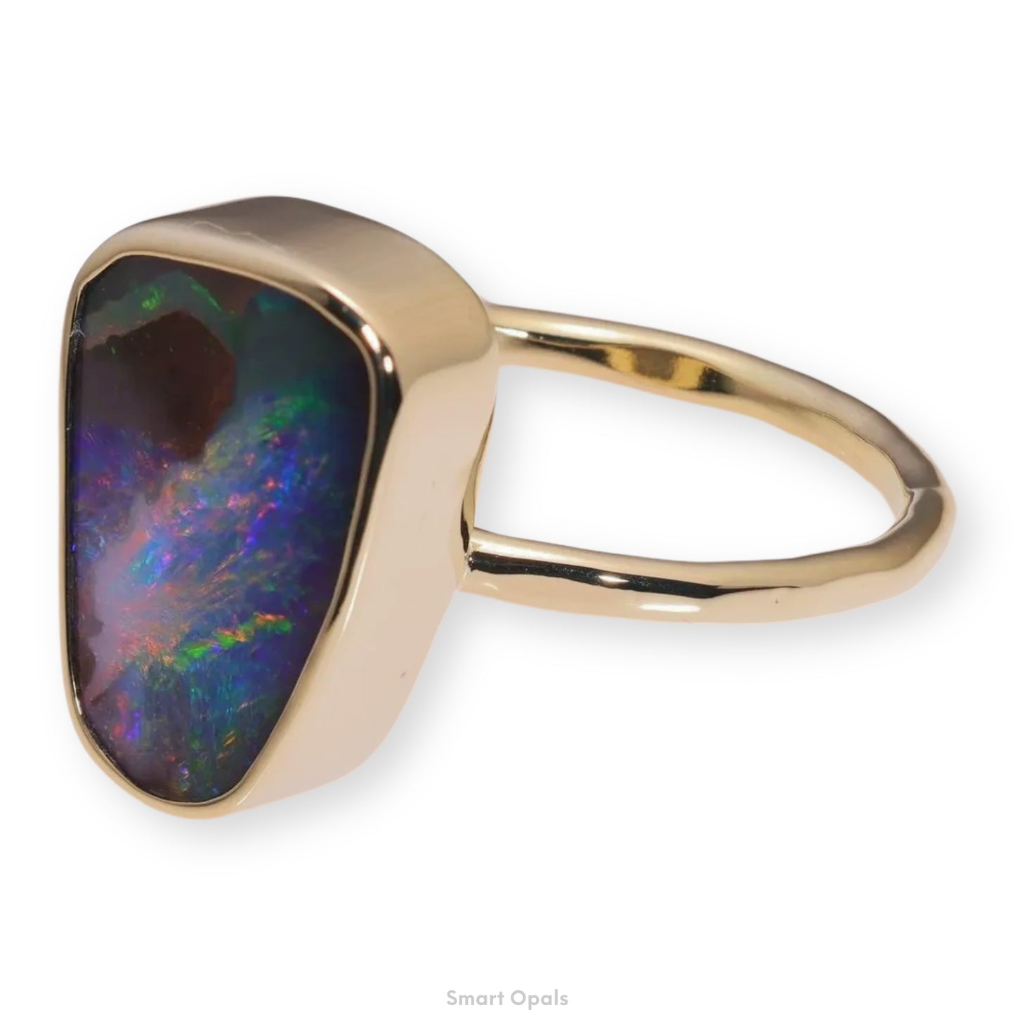 Atoll Boulder Opal 14K Gold Ring 27238