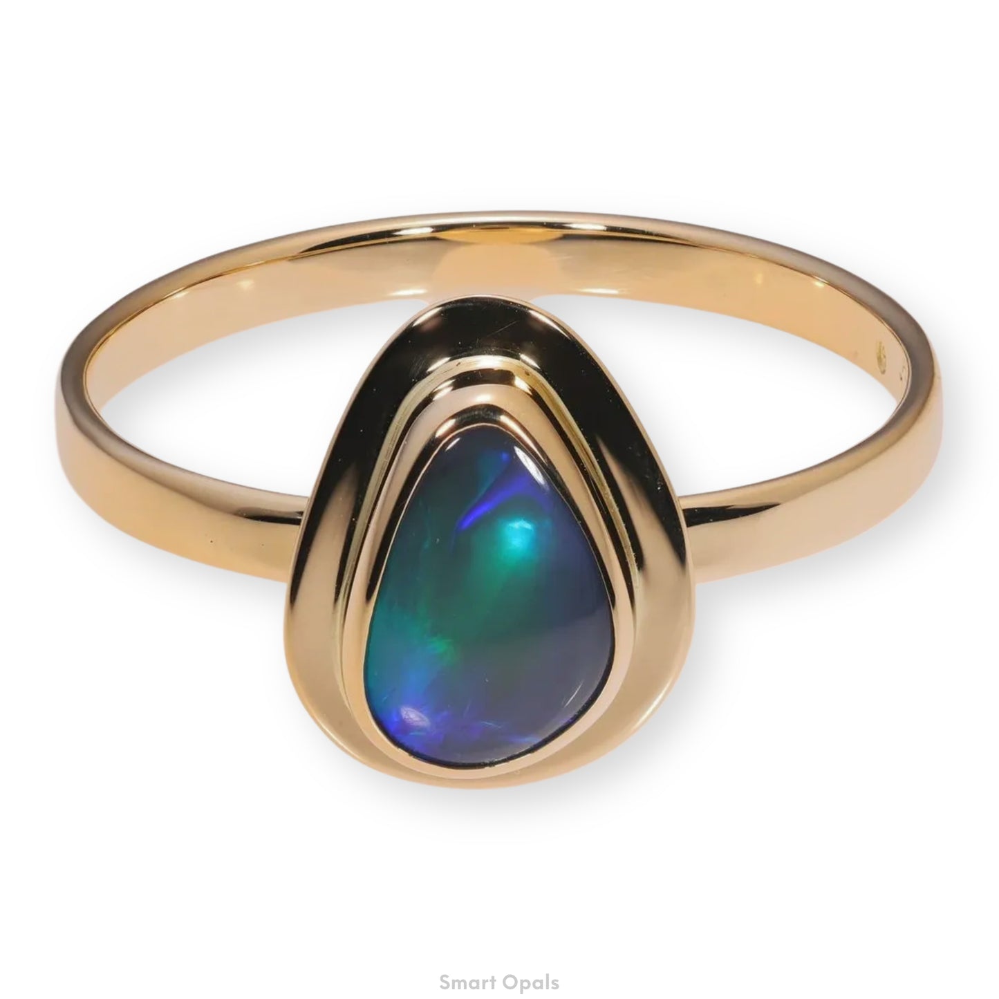 Atoll Lightning Ridge Opal 18K Gold Ring 29785