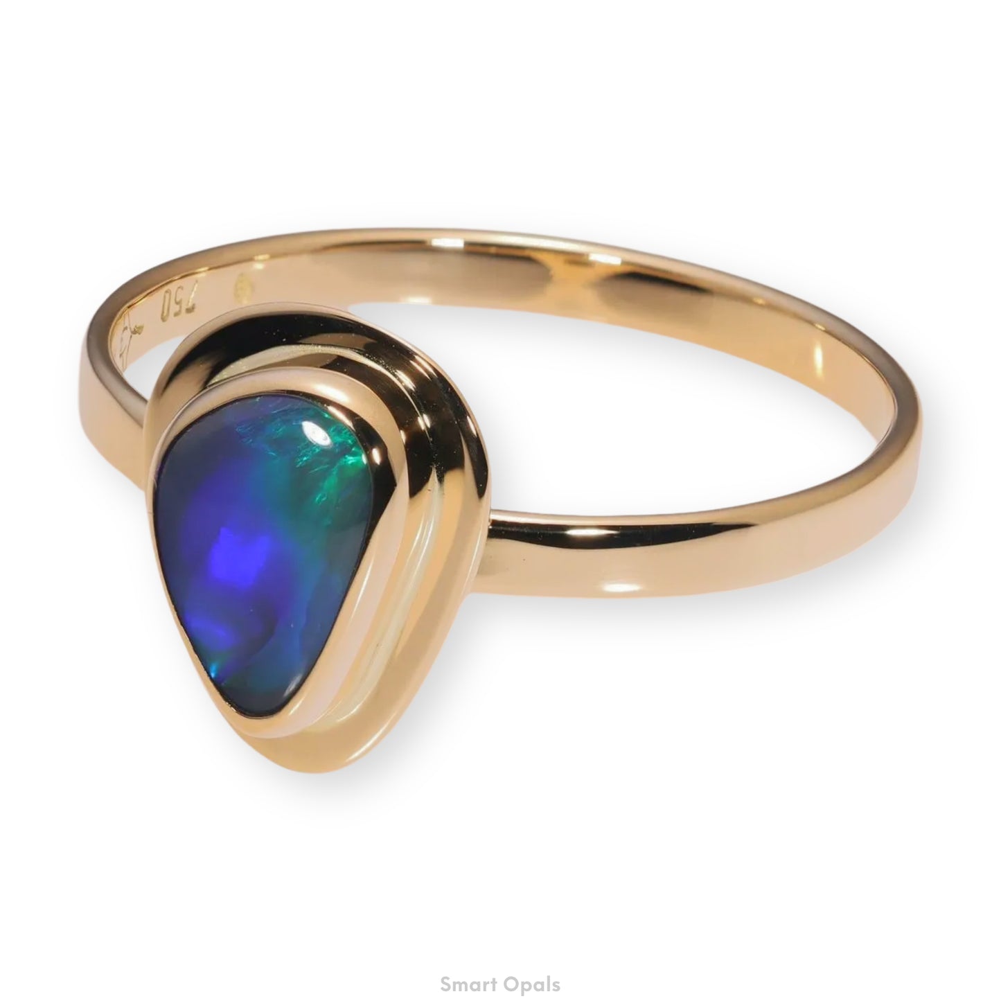 Atoll Lightning Ridge Opal 18K Gold Ring 29785