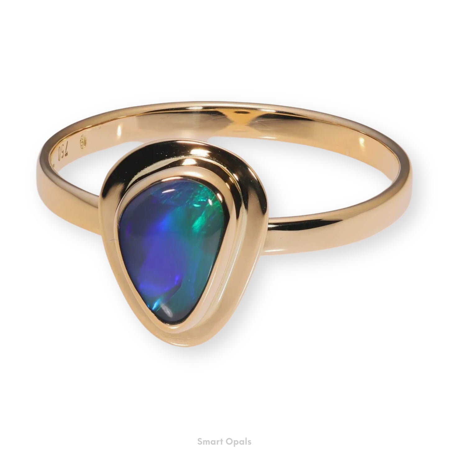 Atoll Lightning Ridge Opal 18K Gold Ring 29785