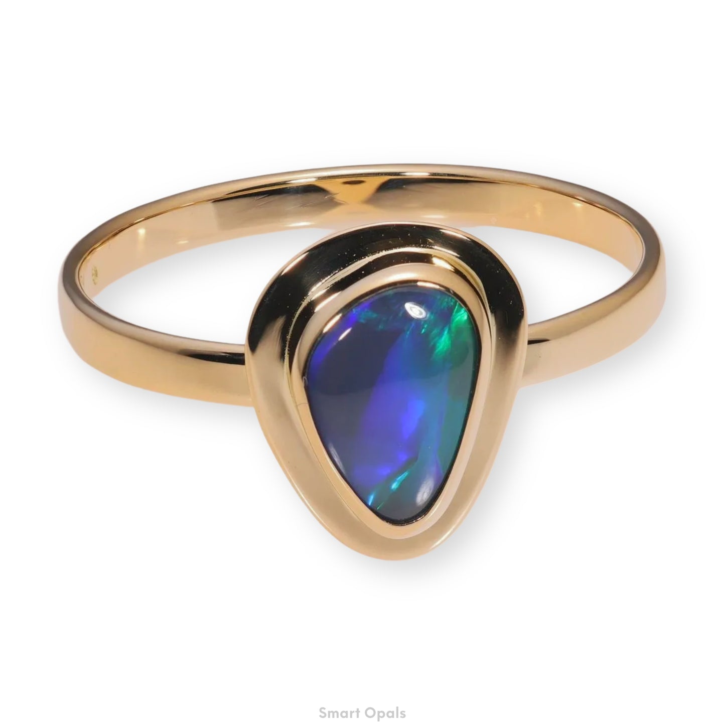 Atoll Lightning Ridge Opal 18K Gold Ring 29785