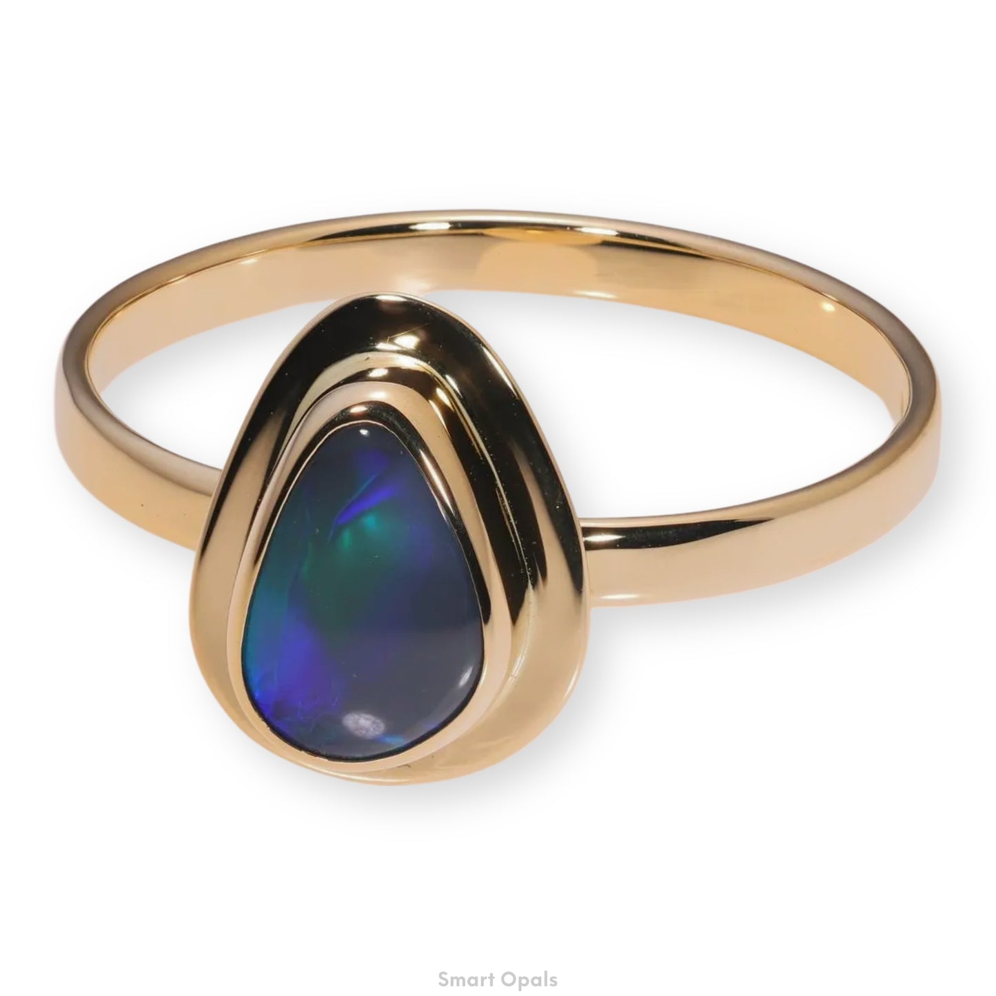 Atoll Lightning Ridge Opal 18K Gold Ring 29785