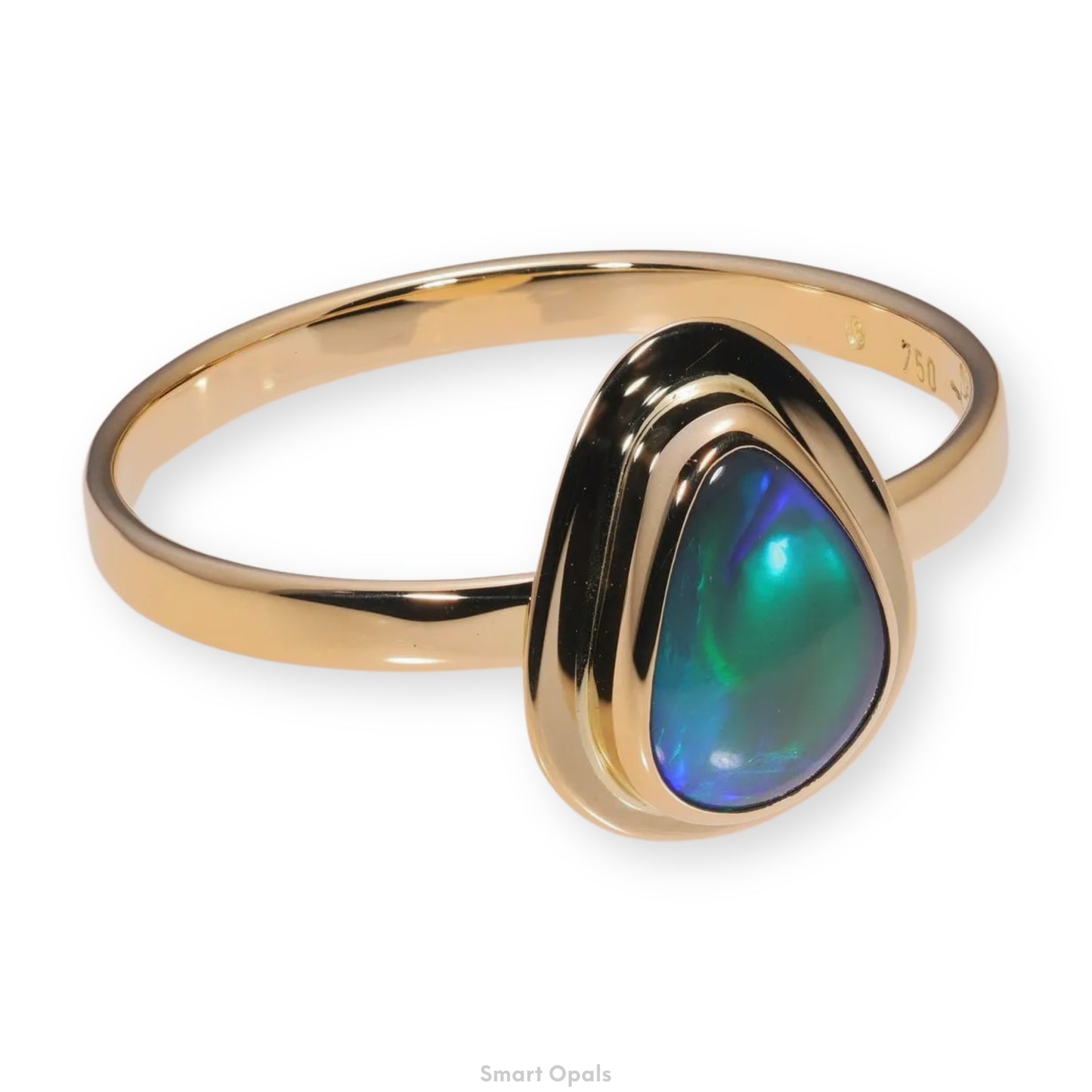 Atoll Lightning Ridge Opal 18K Gold Ring 29785