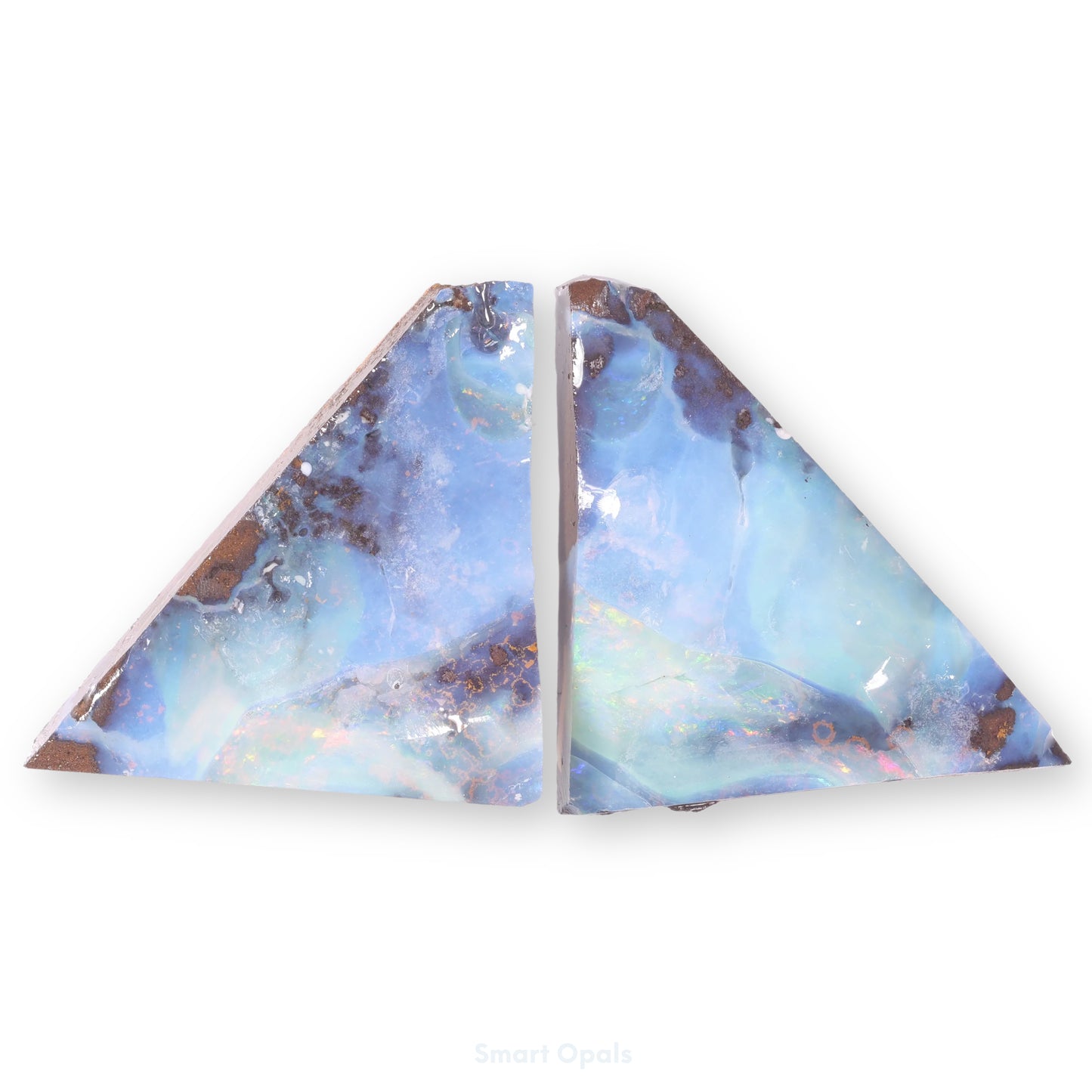 Boulder Opal Lapidary Rough Split Pair