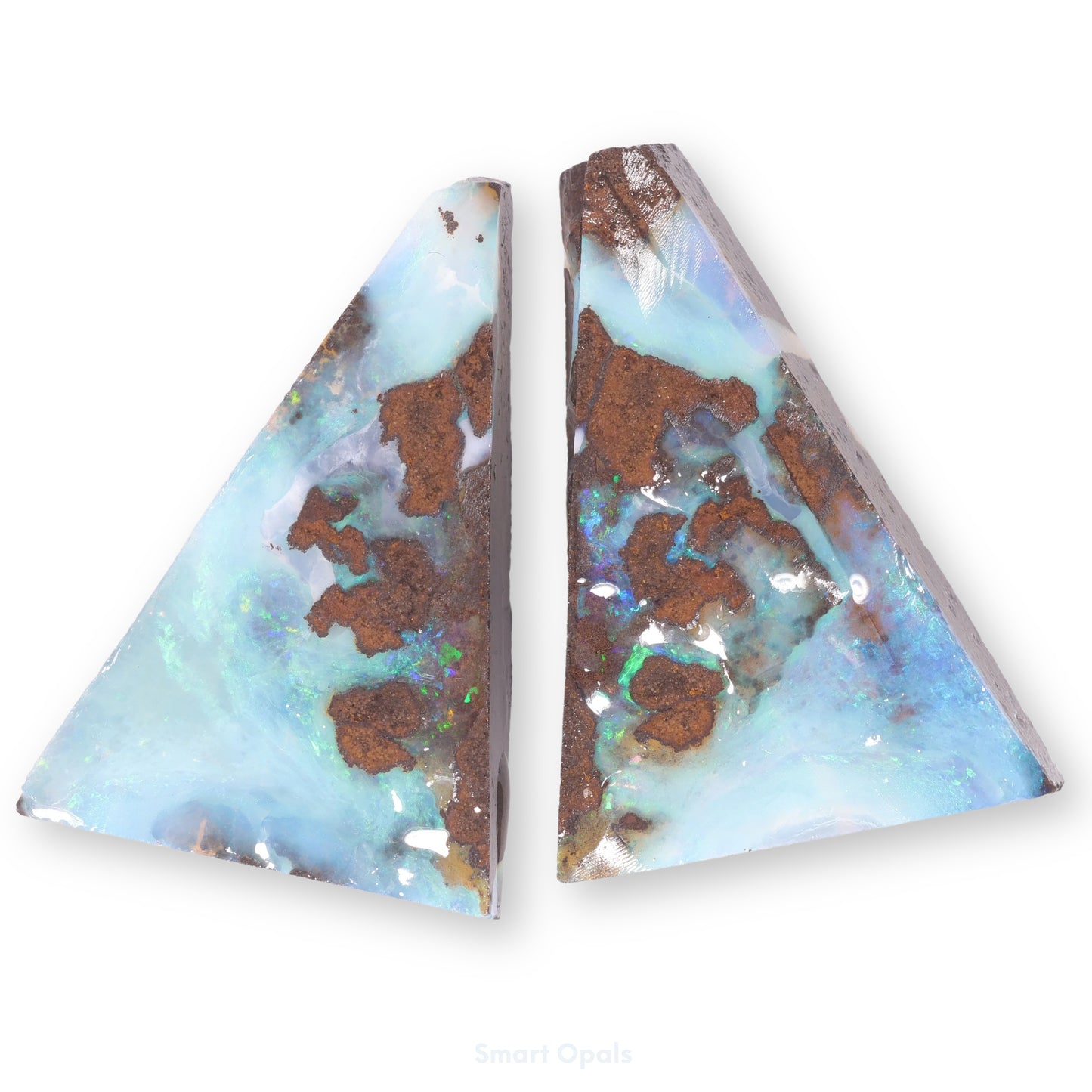 Boulder Opal Lapidary Rough Split Pair