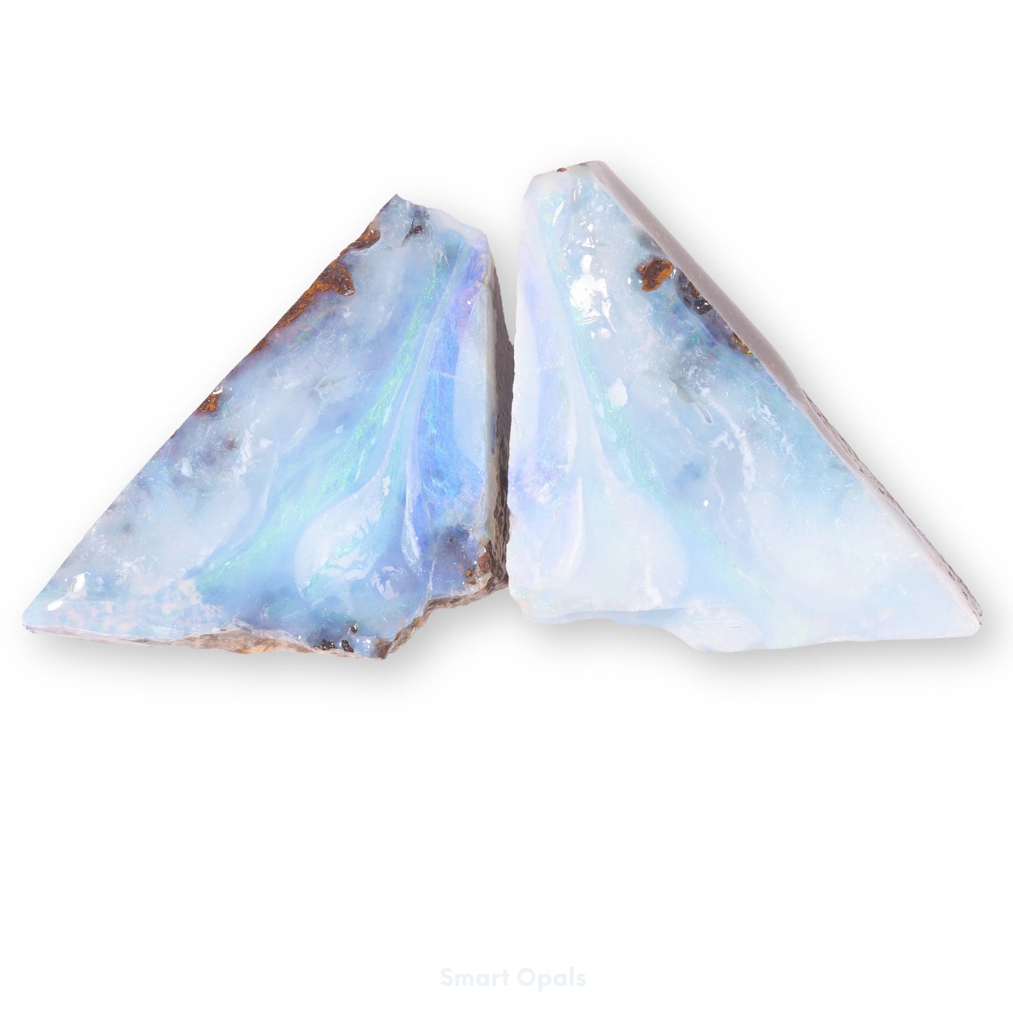 Boulder Opal Lapidary Rough Split Pair