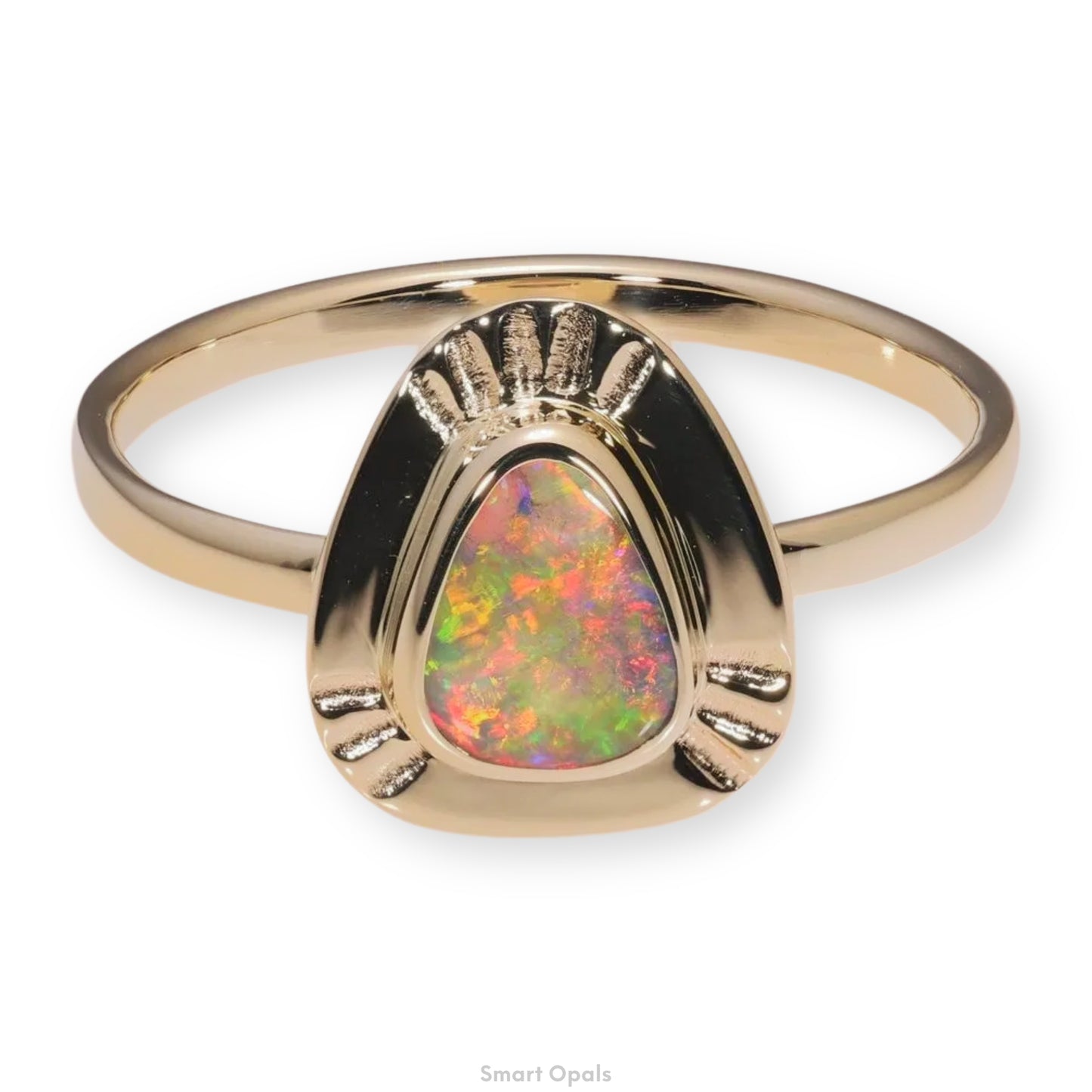 Atoll Lightning Ridge Opal 14K Gold Ring 30134