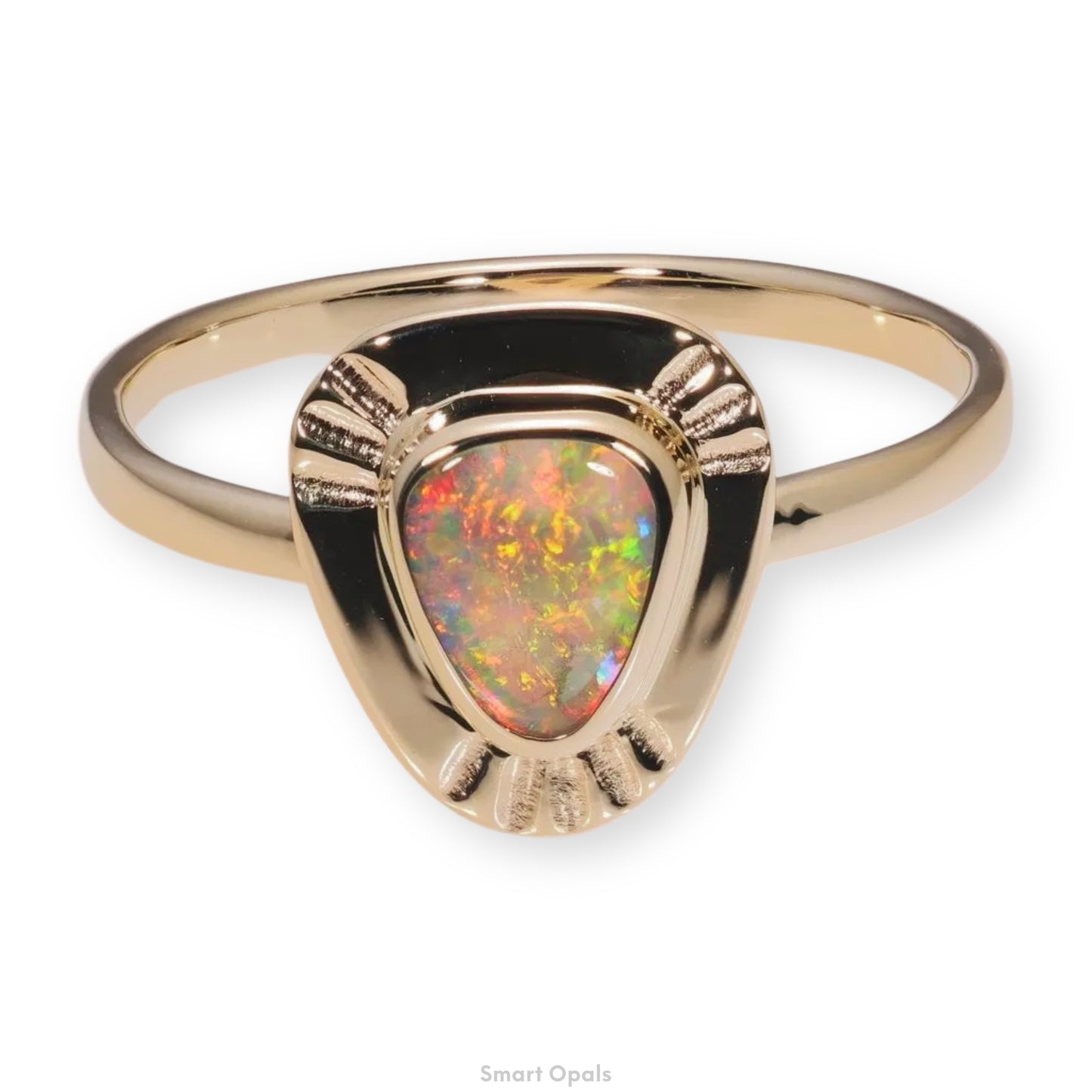 Atoll Lightning Ridge Opal 14K Gold Ring 30134