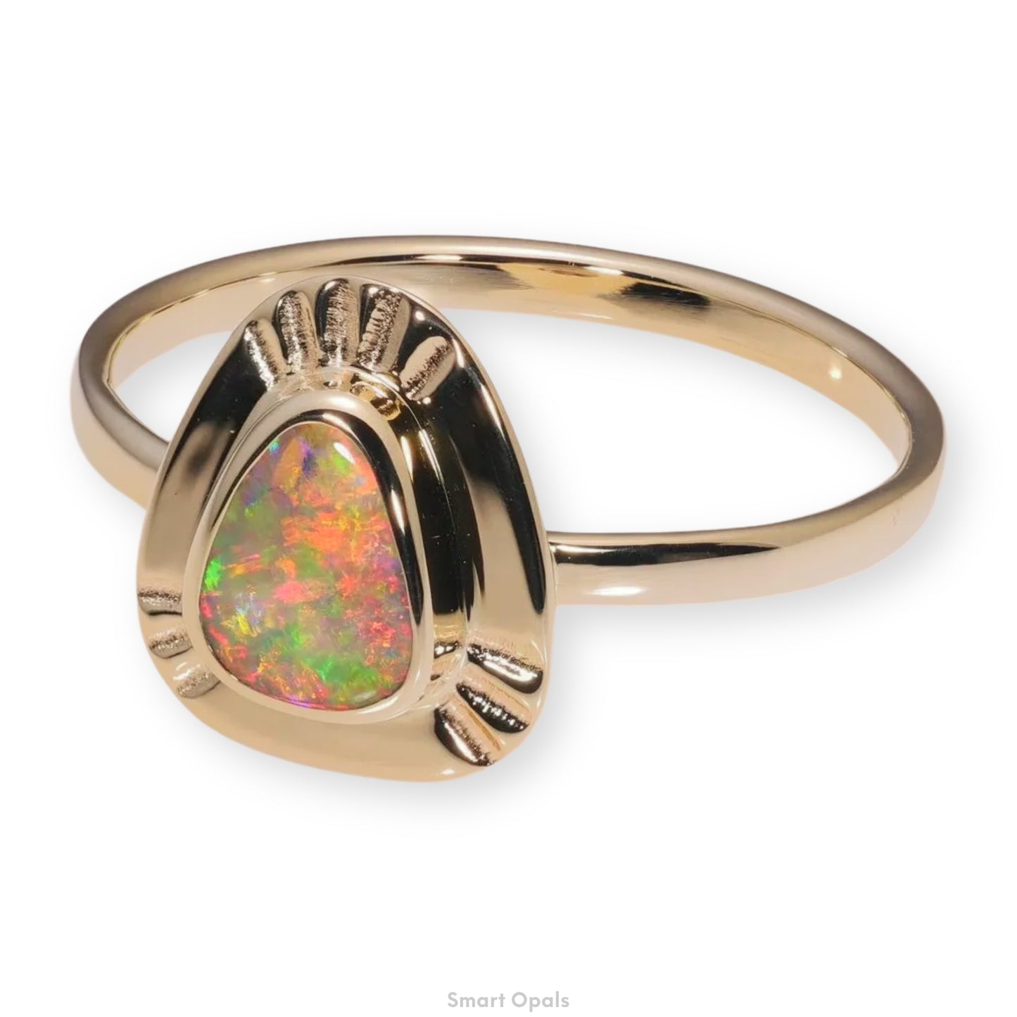 Atoll Lightning Ridge Opal 14K Gold Ring 30134