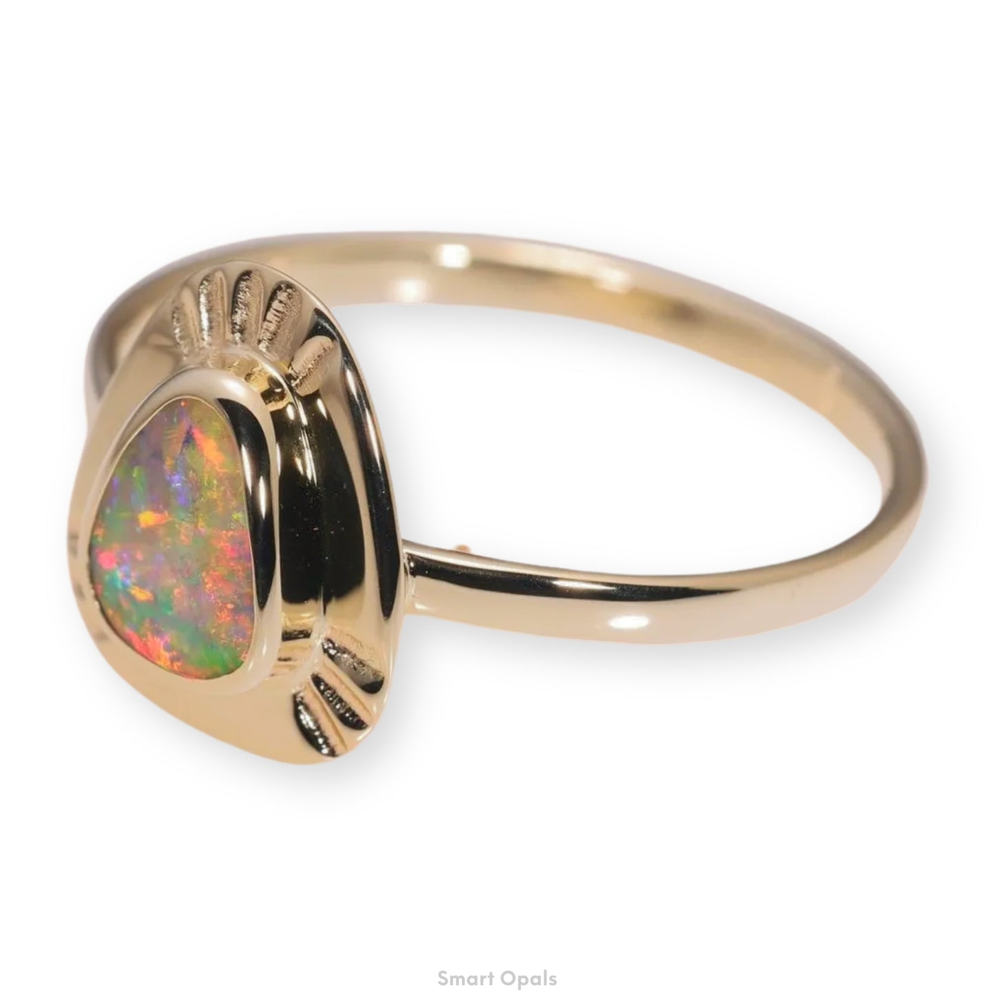 Atoll Lightning Ridge Opal 14K Gold Ring 30134