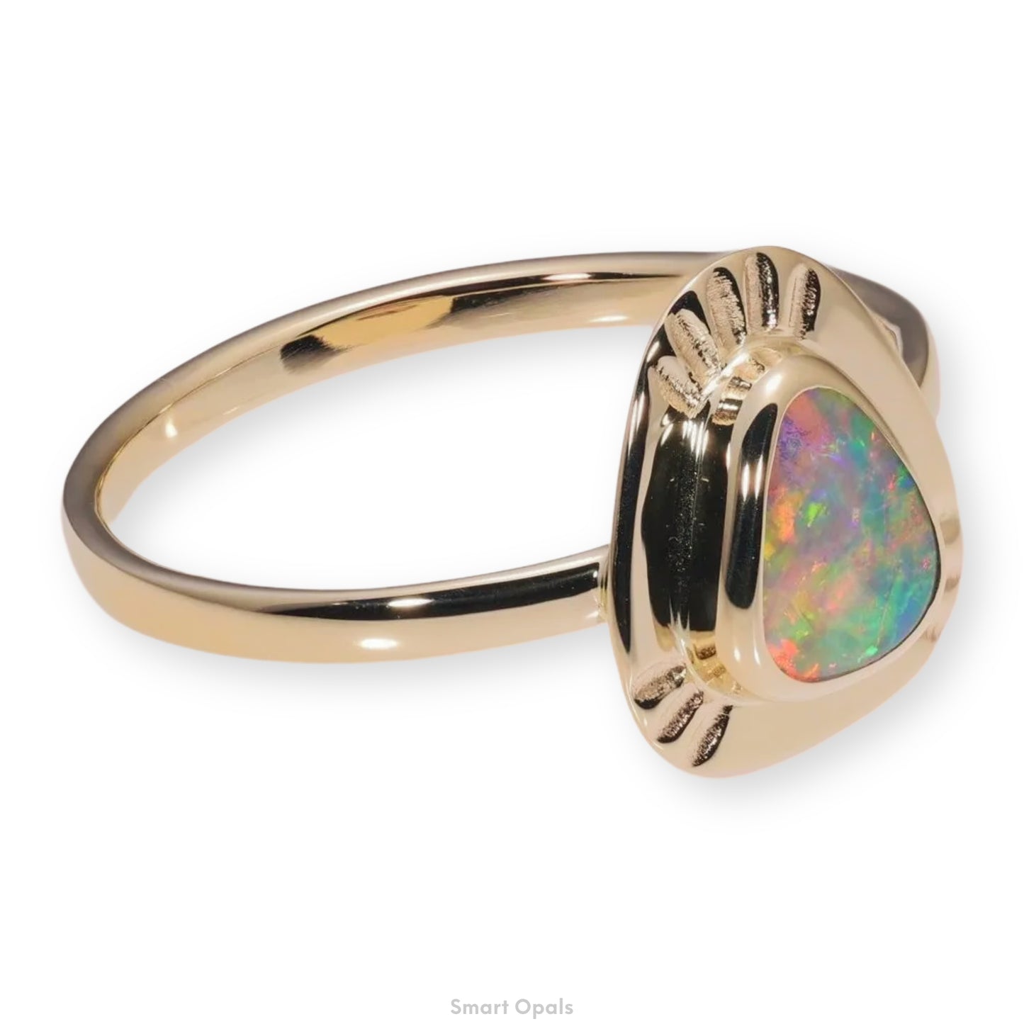 Atoll Lightning Ridge Opal 14K Gold Ring 30134