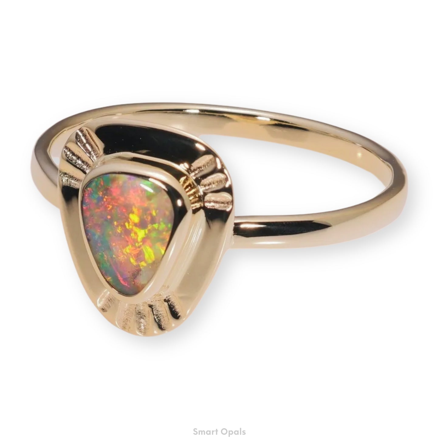 Atoll Lightning Ridge Opal 14K Gold Ring 30134