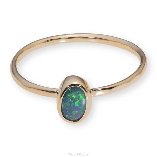 Atoll Lightning Ridge Opal 14K Gold Ring 30353