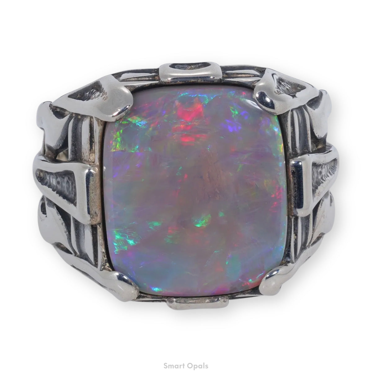 Lightning Ridge Earthfire Ring 3.88 cts 34295