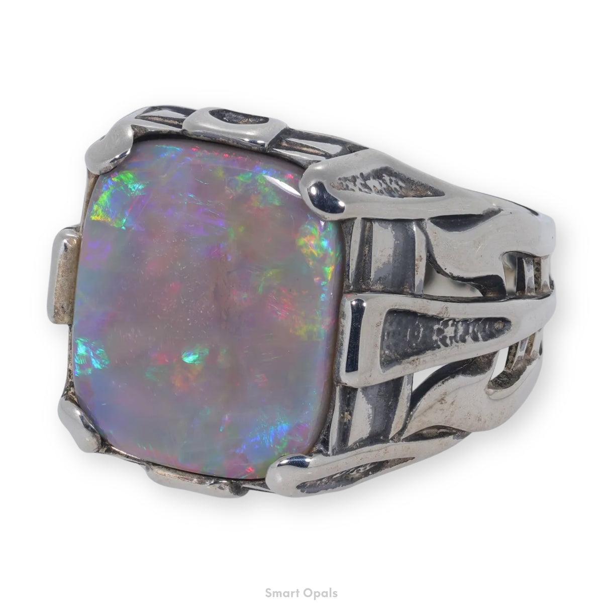 Lightning Ridge Earthfire Ring 3.88 cts 34295