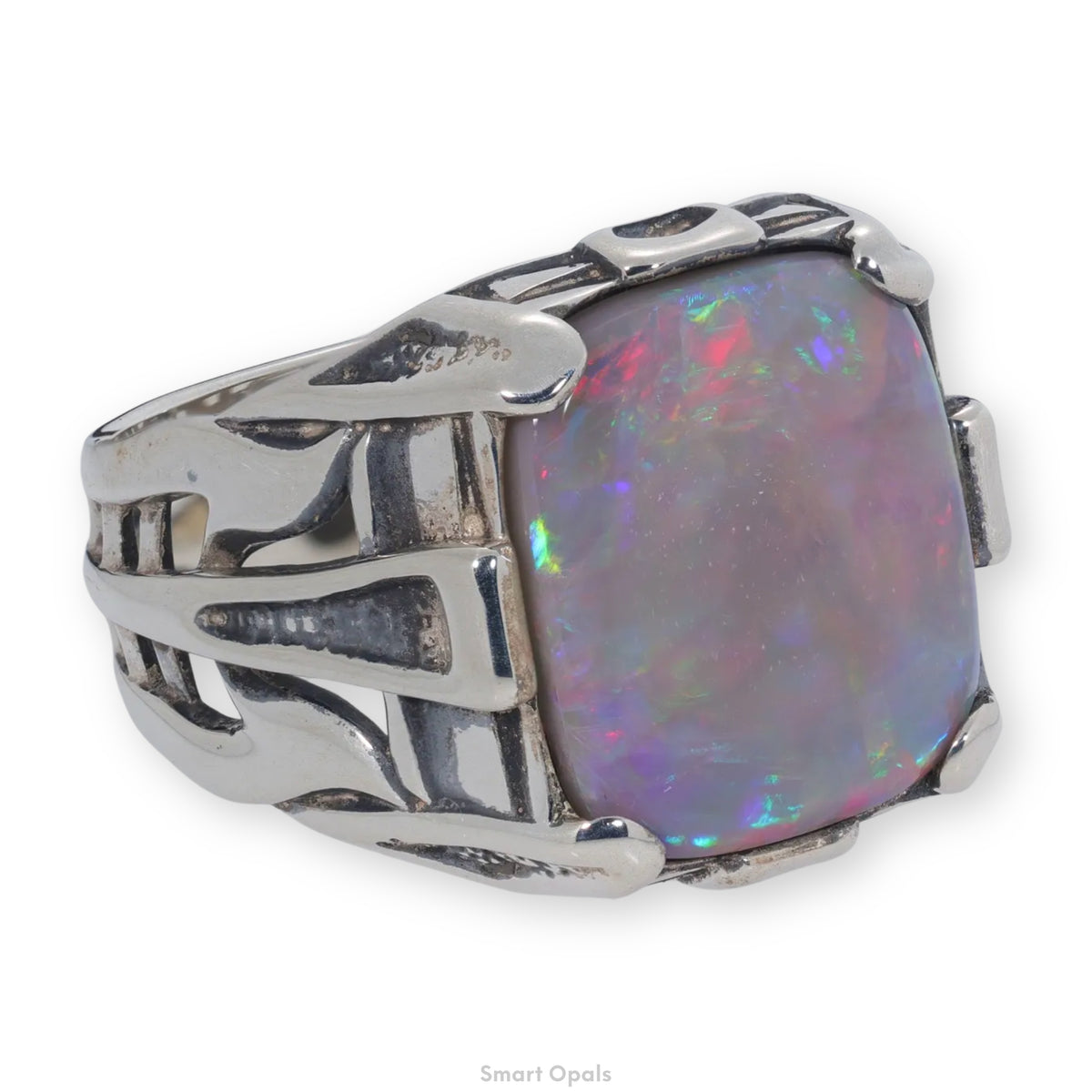 Lightning Ridge Earthfire Ring 3.88 cts 34295