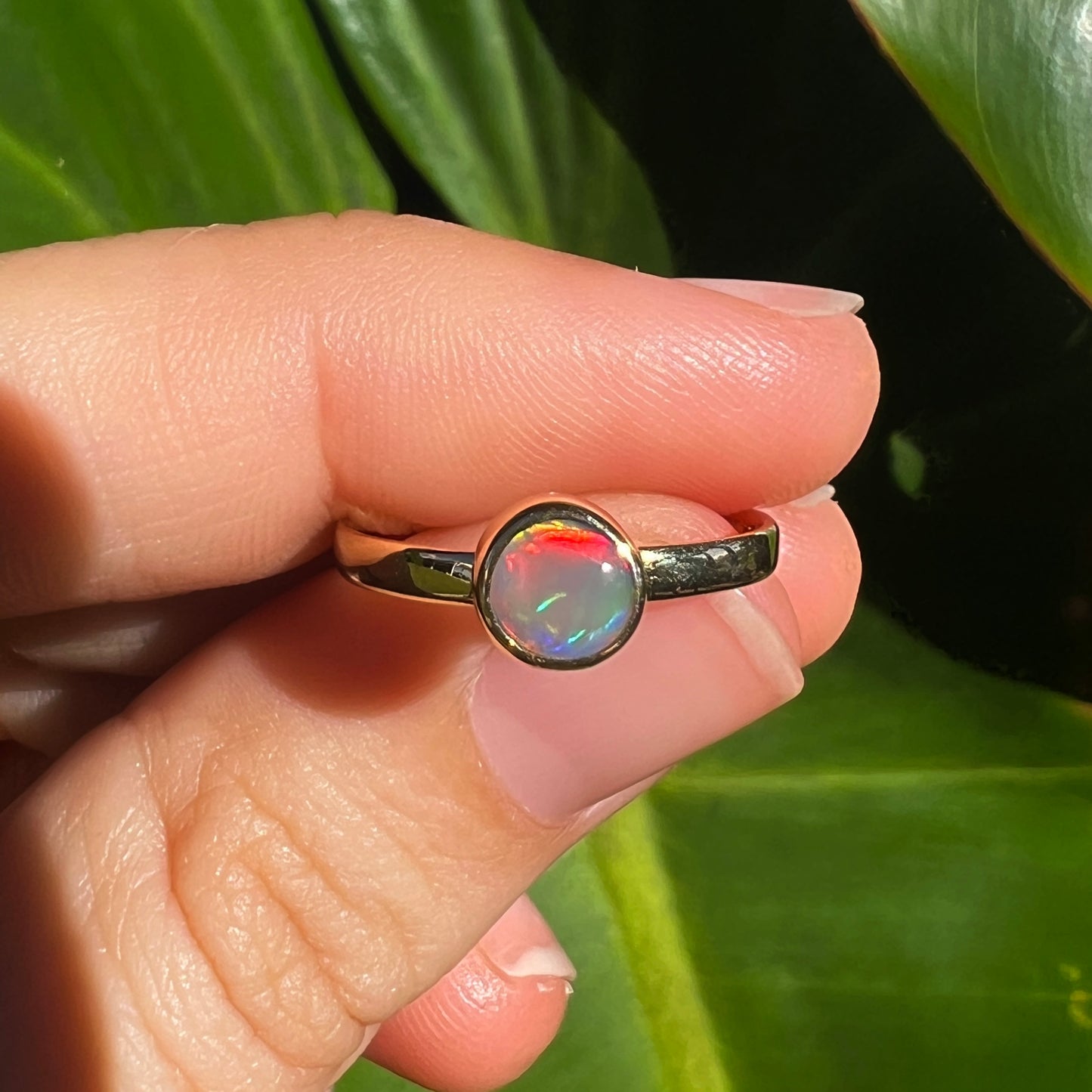 Atoll Lightning Ridge Opal 18K Gold Ring 29050