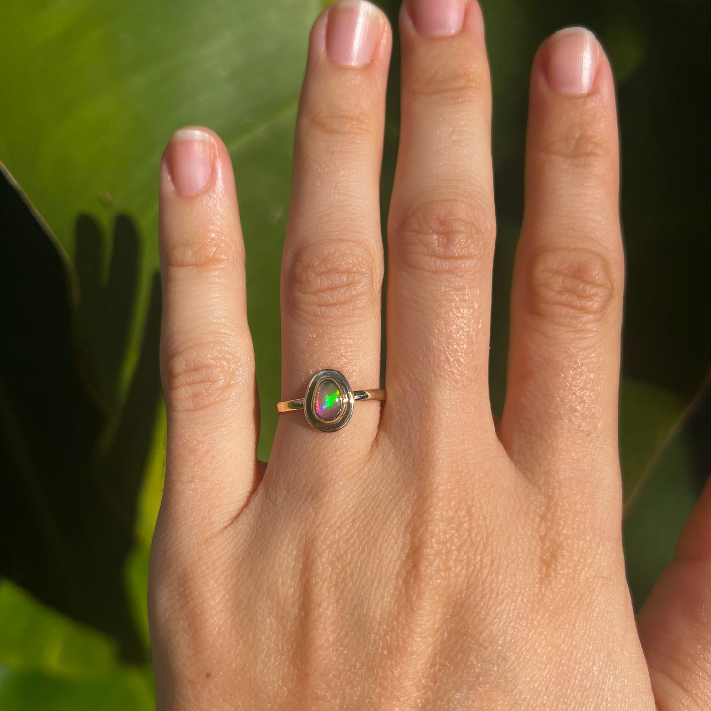 Atoll Lightning Ridge Opal 14K Gold Ring 27413