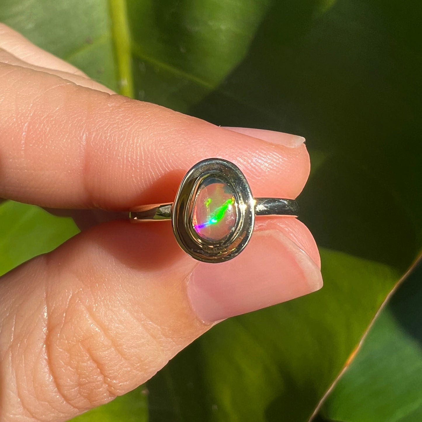 Atoll Lightning Ridge Opal 14K Gold Ring 27413
