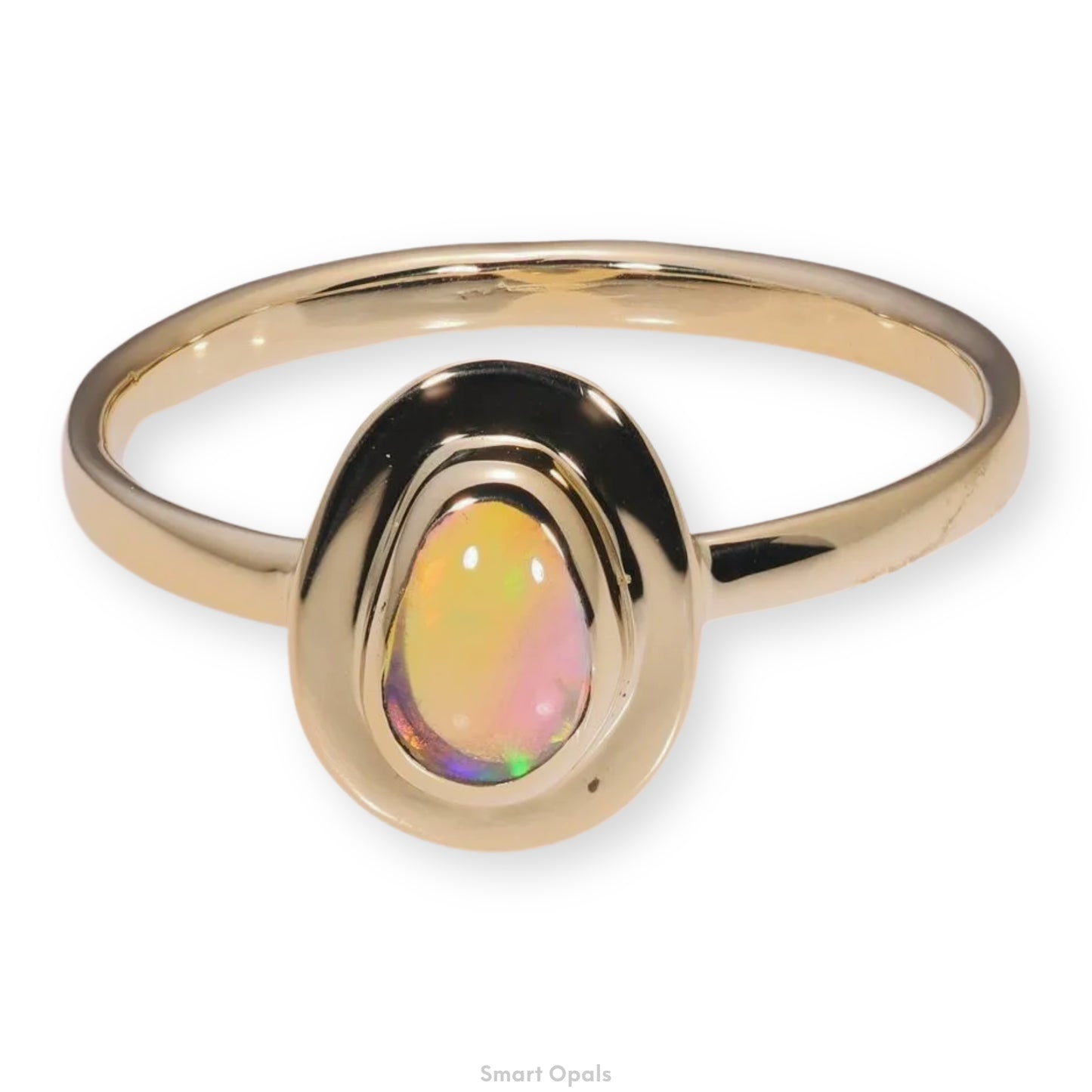 Atoll Lightning Ridge Opal 14K Gold Ring 27413