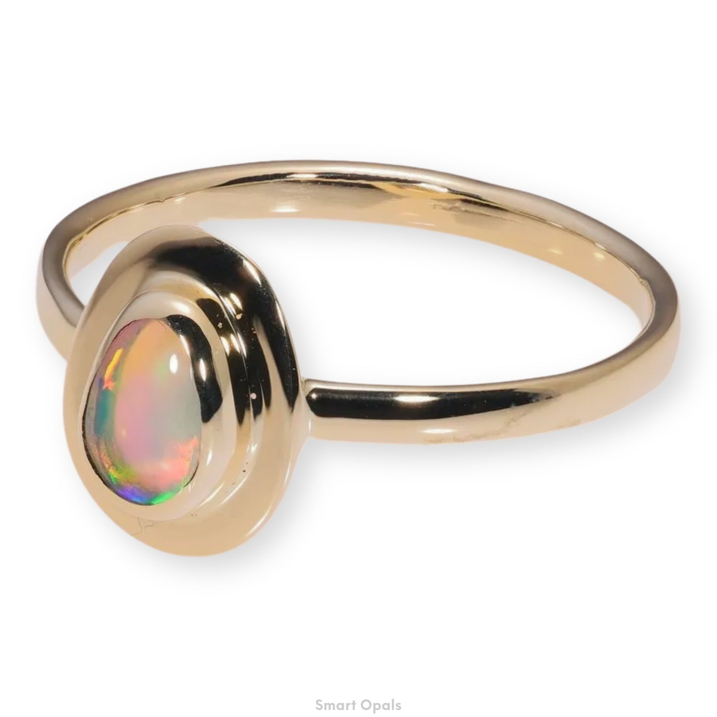 Atoll Lightning Ridge Opal 14K Gold Ring 27413