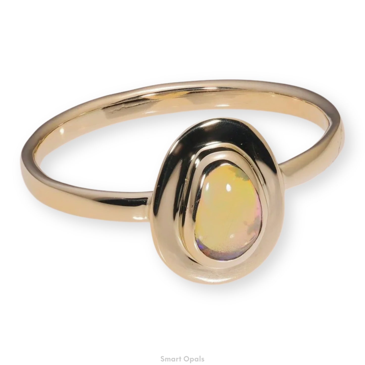 Atoll Lightning Ridge Opal 14K Gold Ring 27413