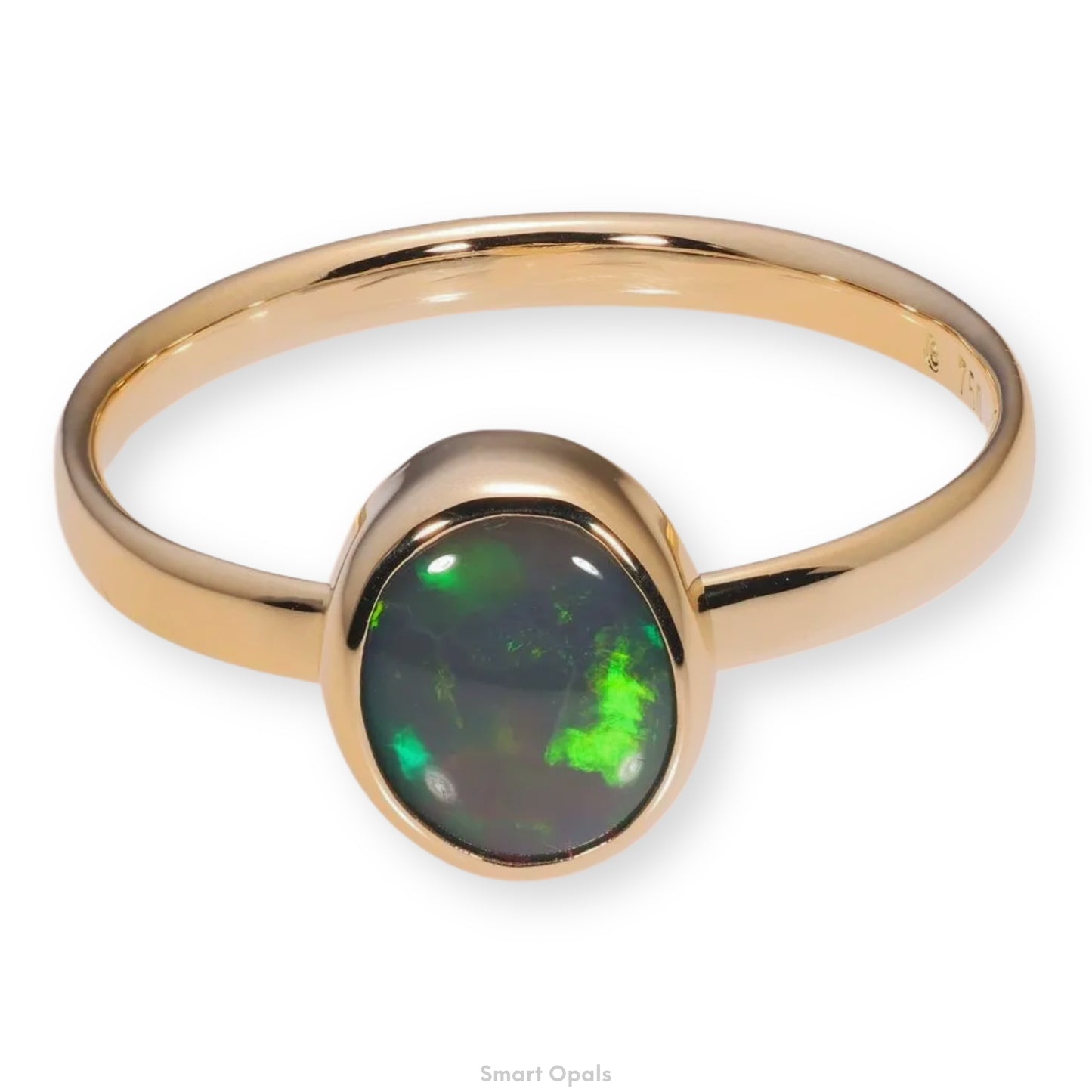 Atoll Lightning Ridge Opal 18K Gold Ring 25672