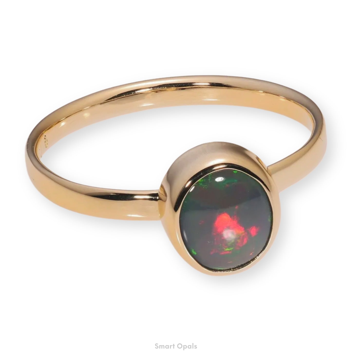 Atoll Lightning Ridge Opal 18K Gold Ring 25672