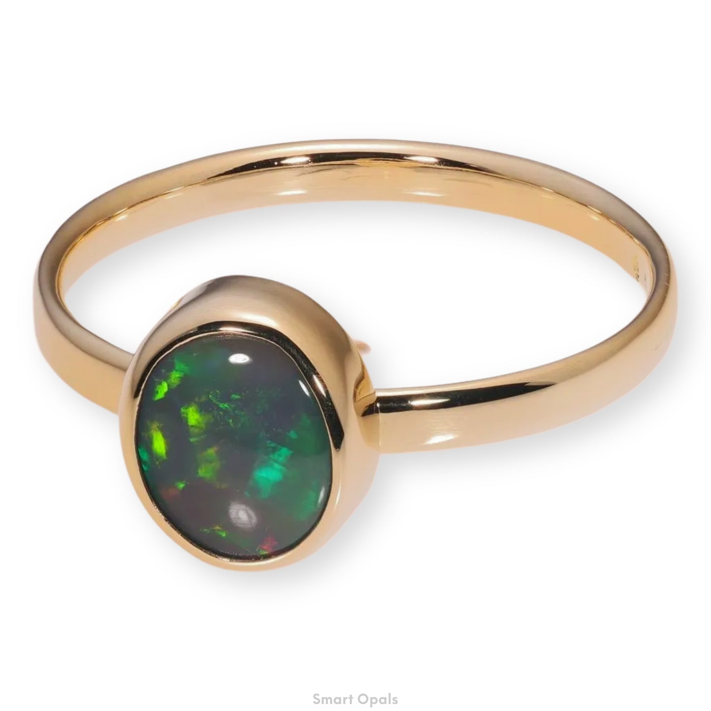 Atoll Lightning Ridge Opal 18K Gold Ring 25672