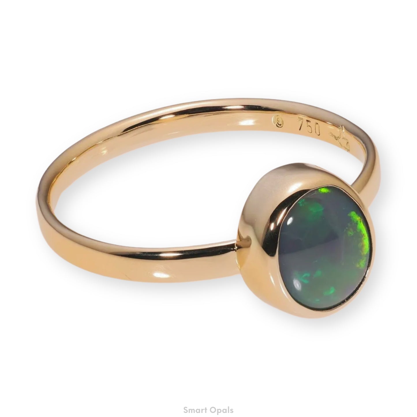 Atoll Lightning Ridge Opal 18K Gold Ring 25672