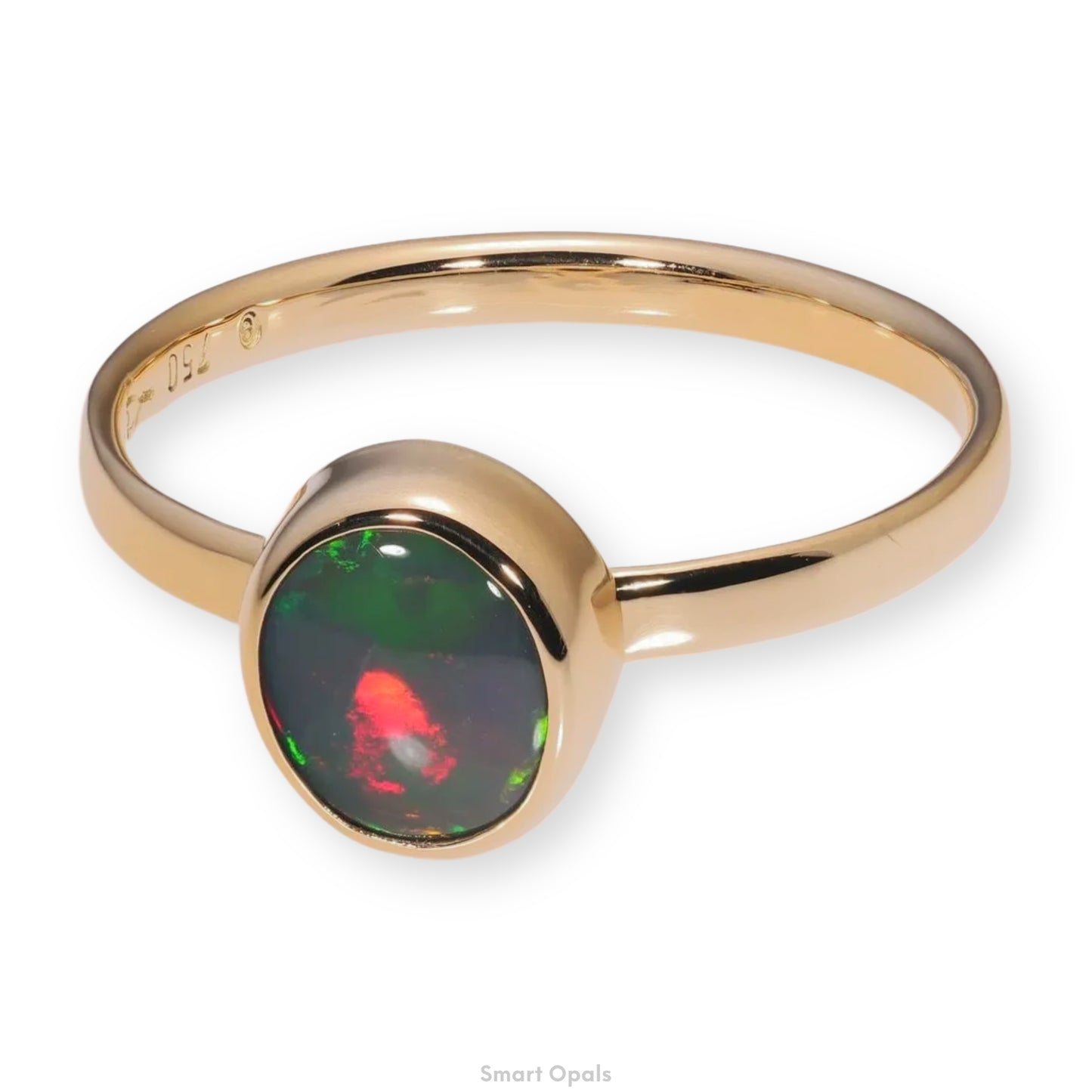 Atoll Lightning Ridge Opal 18K Gold Ring 25672