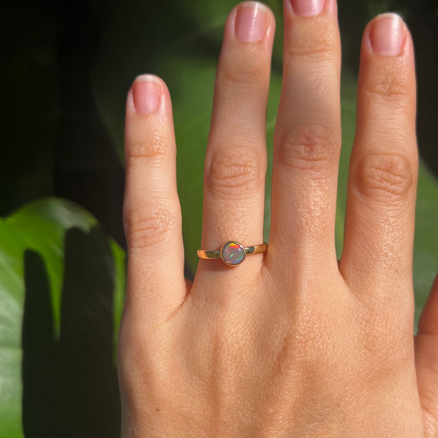 Atoll Lightning Ridge Opal 18K Gold Ring 29050